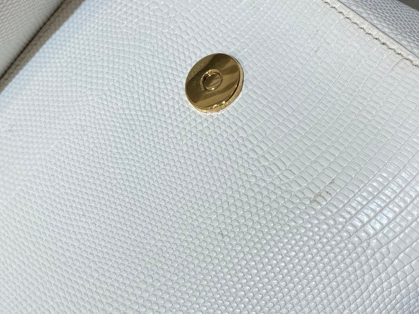 Dolce & Gabbana White Iguana Print Crystal Sicily Medium Bag-handbag-Dolce & Gabbana-The Closet Egypt