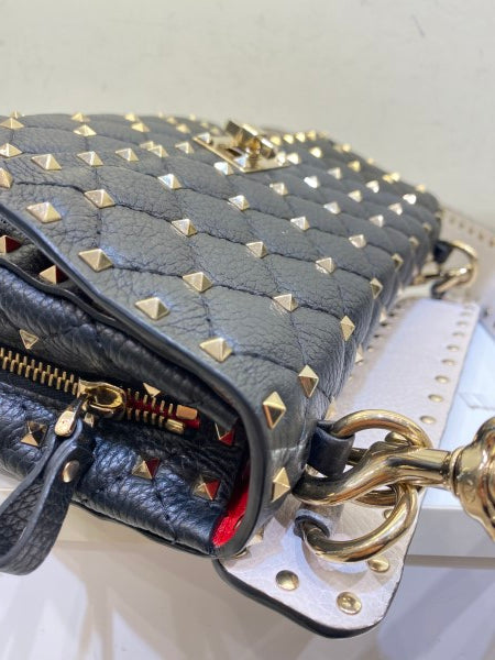 Valentino Black Spike Rockstud Tote Bag-handbag-Valentino-The Closet Egypt