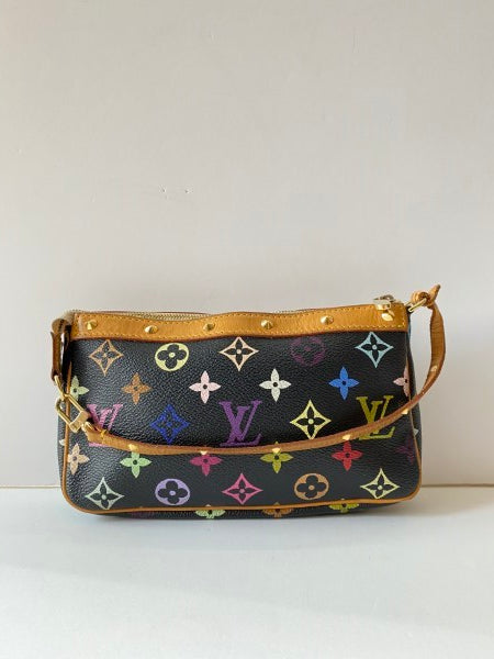 Louis Vuitton Black Mulicolor Monogram Takashi Murakami Pochette-Pochette-Louis Vuitton-The Closet Egypt