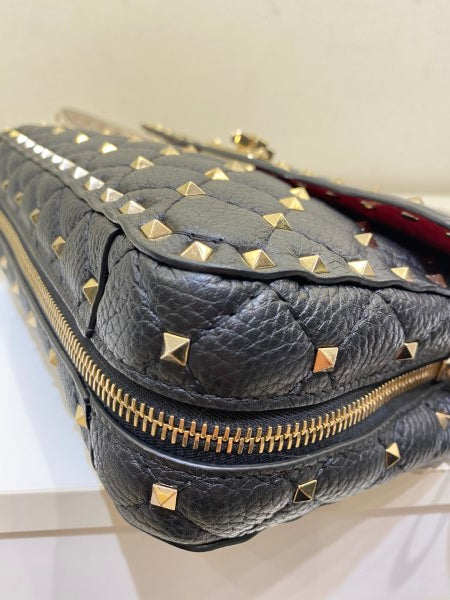 Valentino Black Spike Rockstud Tote Bag-handbag-Valentino-The Closet Egypt