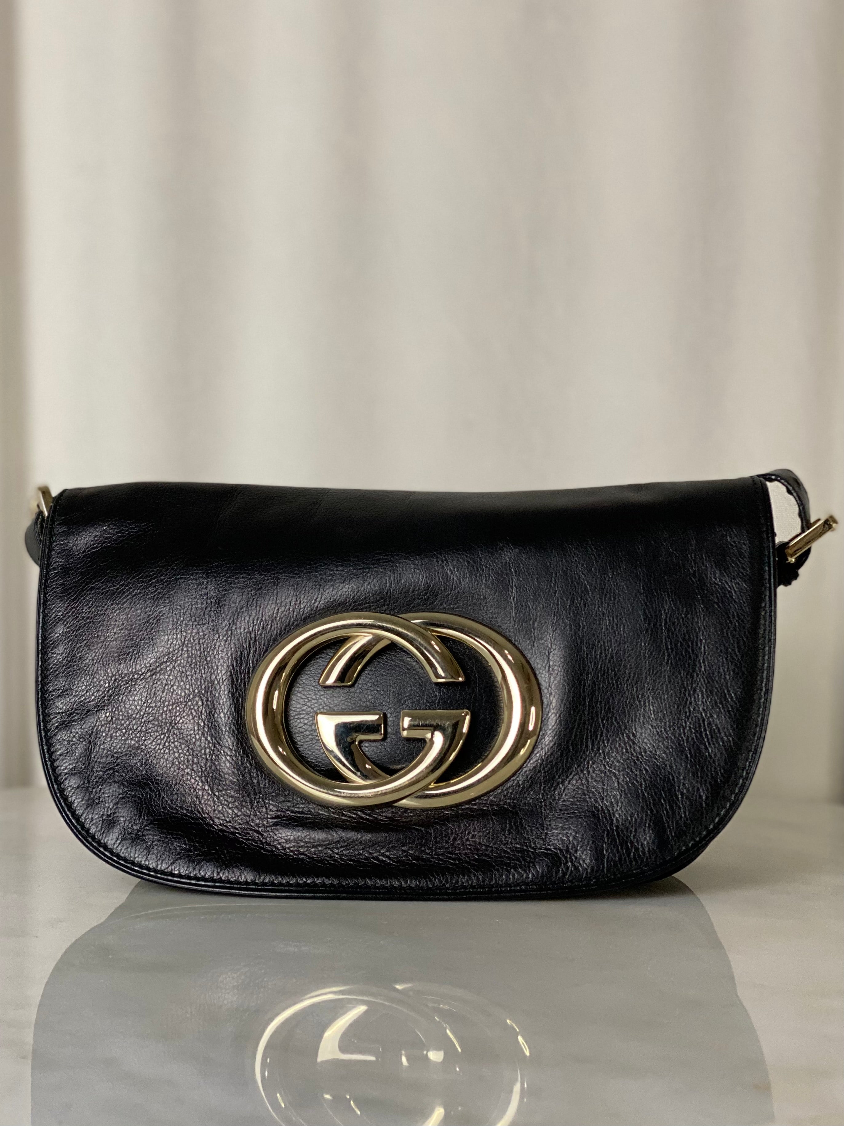 Gucci Black Britt Clutch Shoulder Bag-Clutch Bag-Gucci-The Closet Egypt