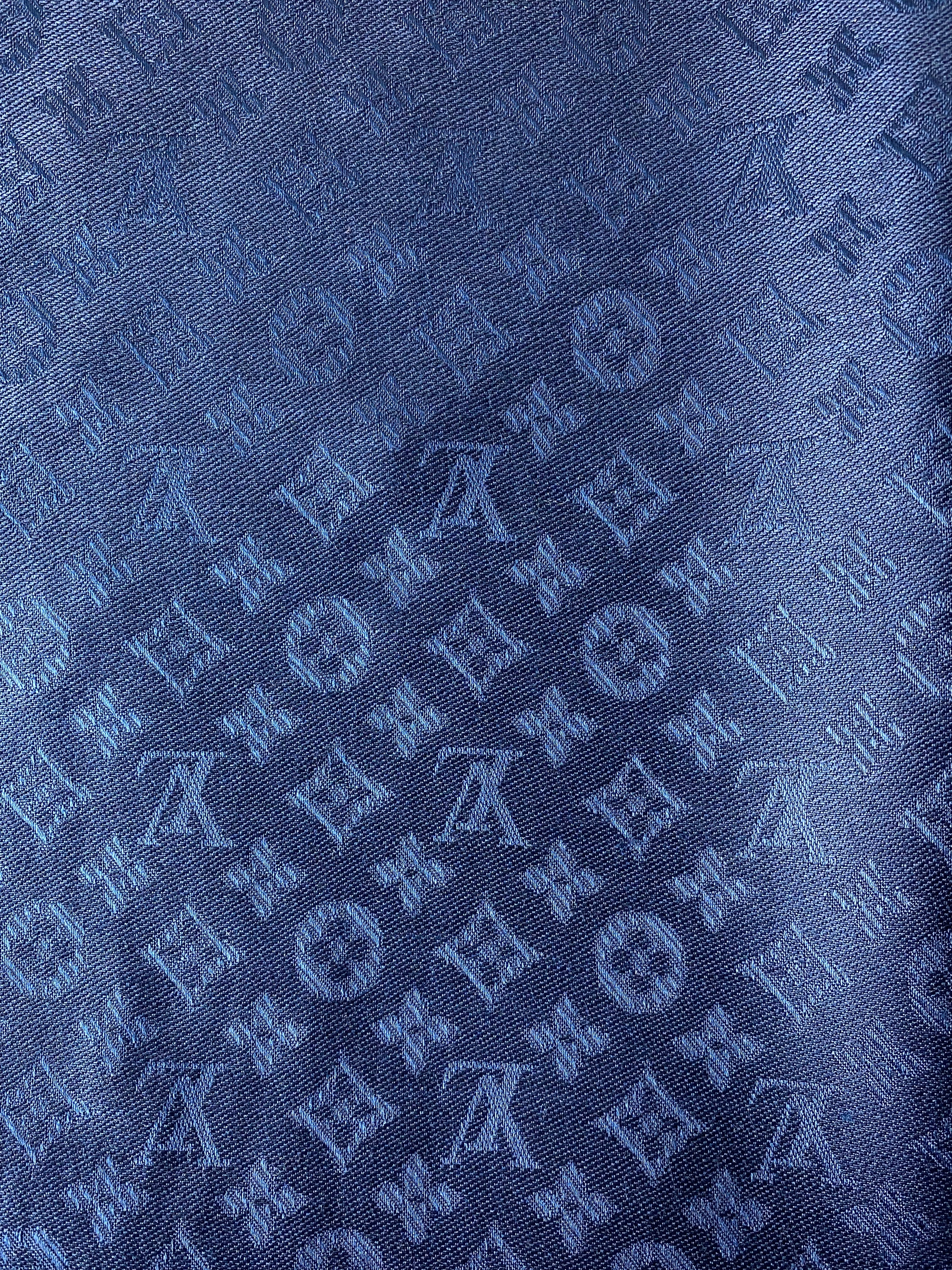 Louis Vuitton Navy Blue Monogram Evermore Shawl-Shawl-Louis Vuitton-The Closet Egypt