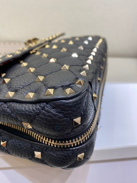 Valentino Black Spike Rockstud Tote Bag-handbag-Valentino-The Closet Egypt