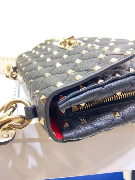 Valentino Black Spike Rockstud Tote Bag-handbag-Valentino-The Closet Egypt