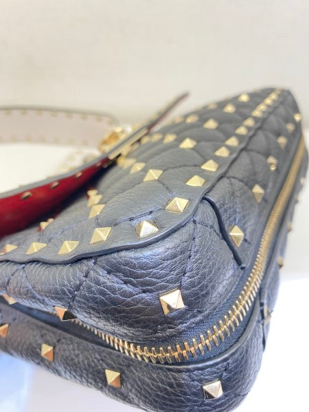 Valentino Black Spike Rockstud Tote Bag-handbag-Valentino-The Closet Egypt