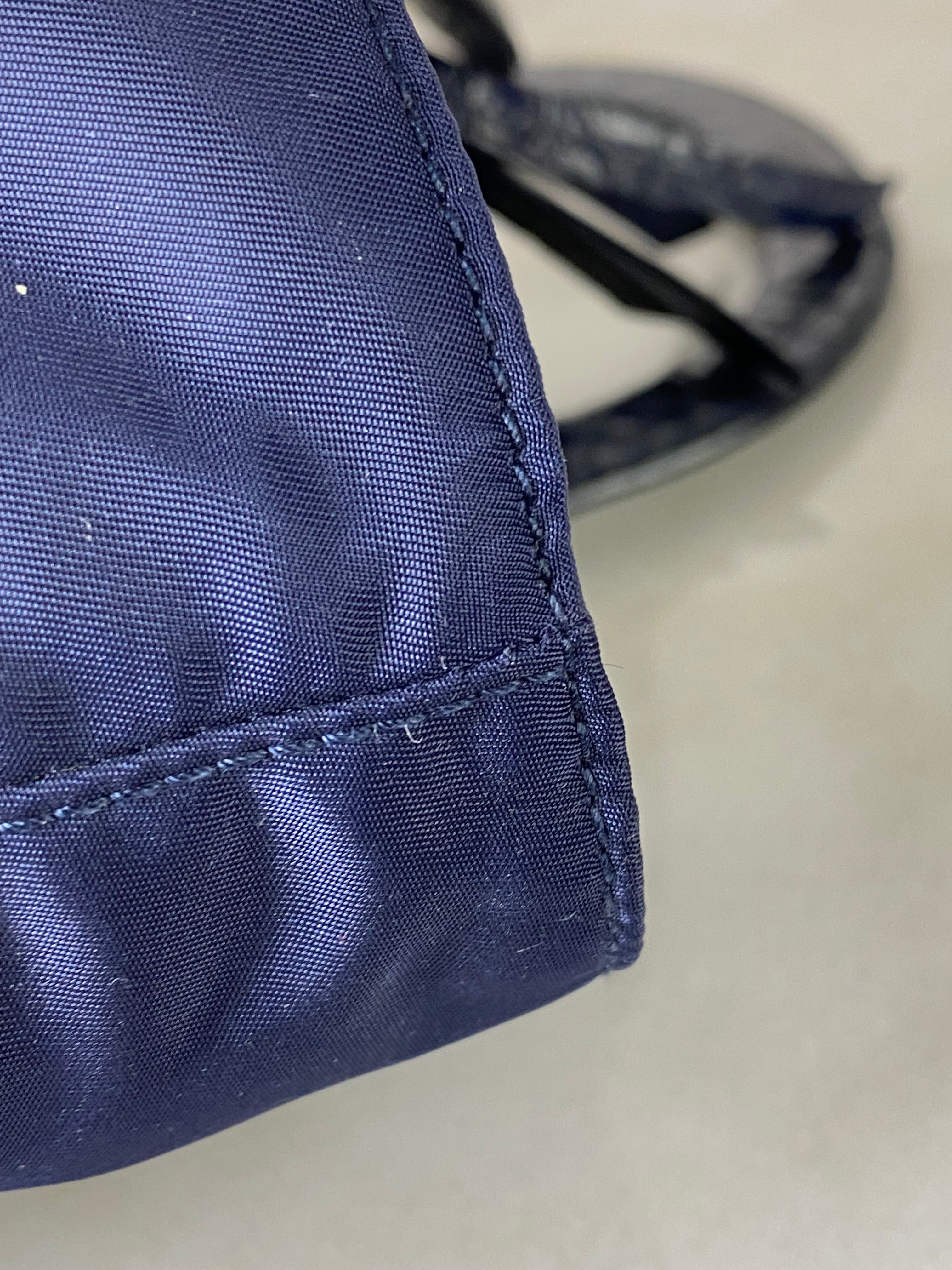 Prada Navy Tessuto Vitello Nylon Tote Bag-handb-Prada-The Closet Egypt
