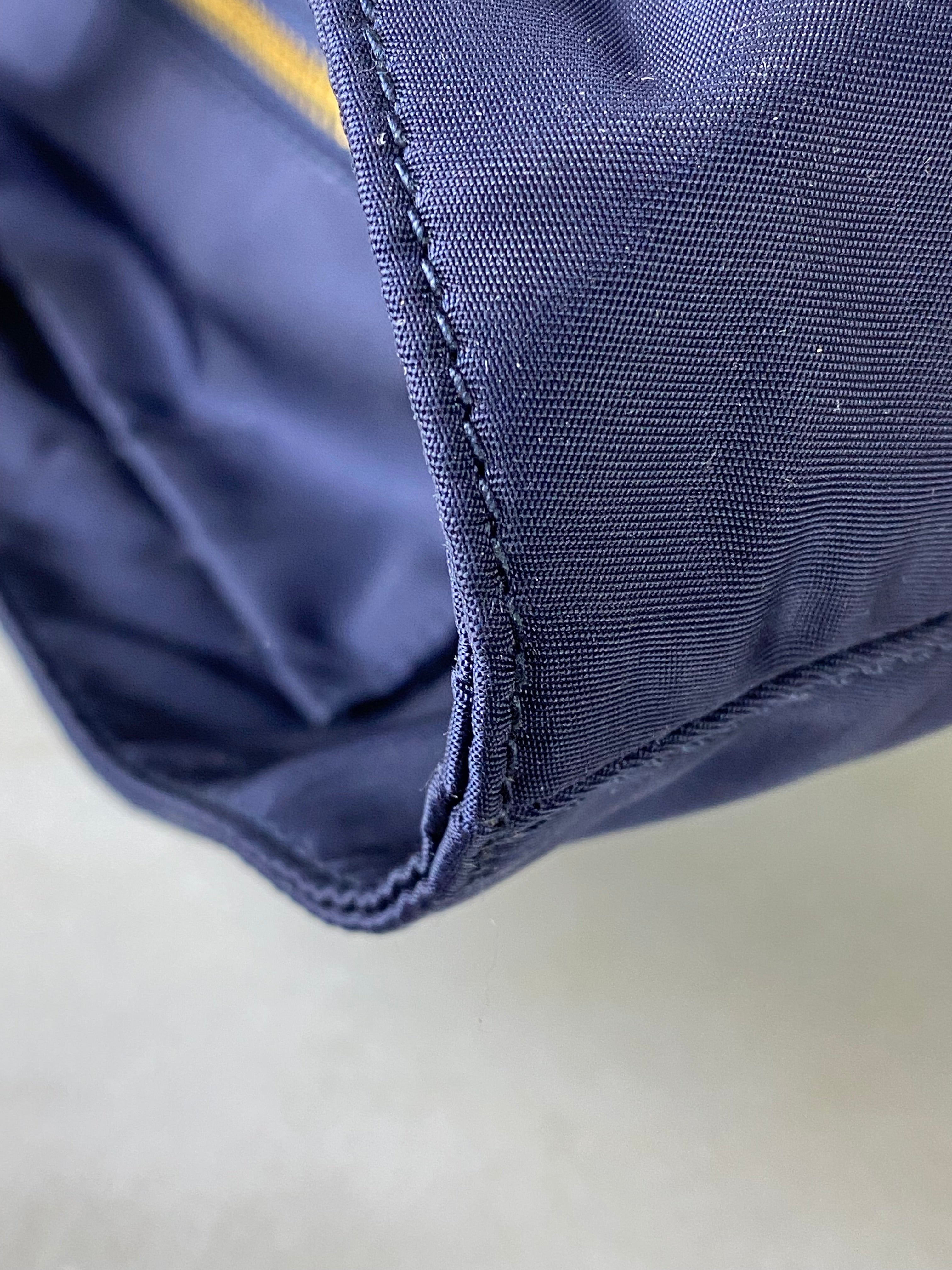Prada Navy Tessuto Vitello Nylon Tote Bag-handb-Prada-The Closet Egypt