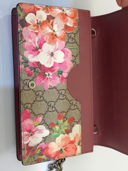 Gucci Bicolor GG Monogram Blooms Chain Wallet-Wallet Chain-Gucci-The Closet Egypt
