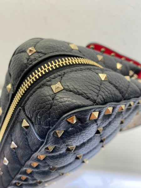 Valentino Black Spike Rockstud Tote Bag-handbag-Valentino-The Closet Egypt