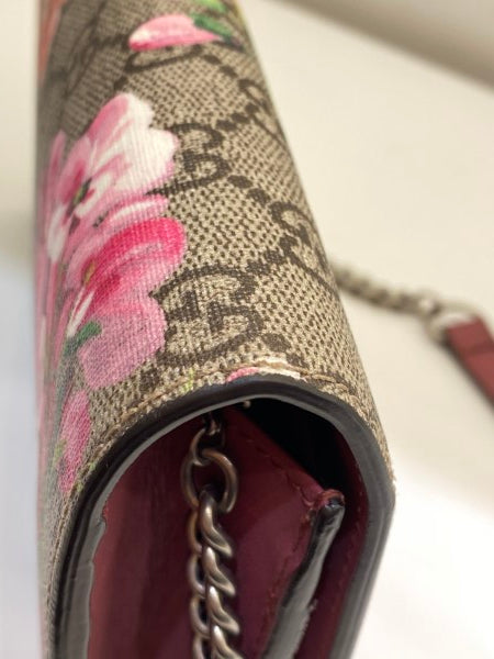 Gucci Bicolor GG Monogram Blooms Chain Wallet-Wallet Chain-Gucci-The Closet Egypt