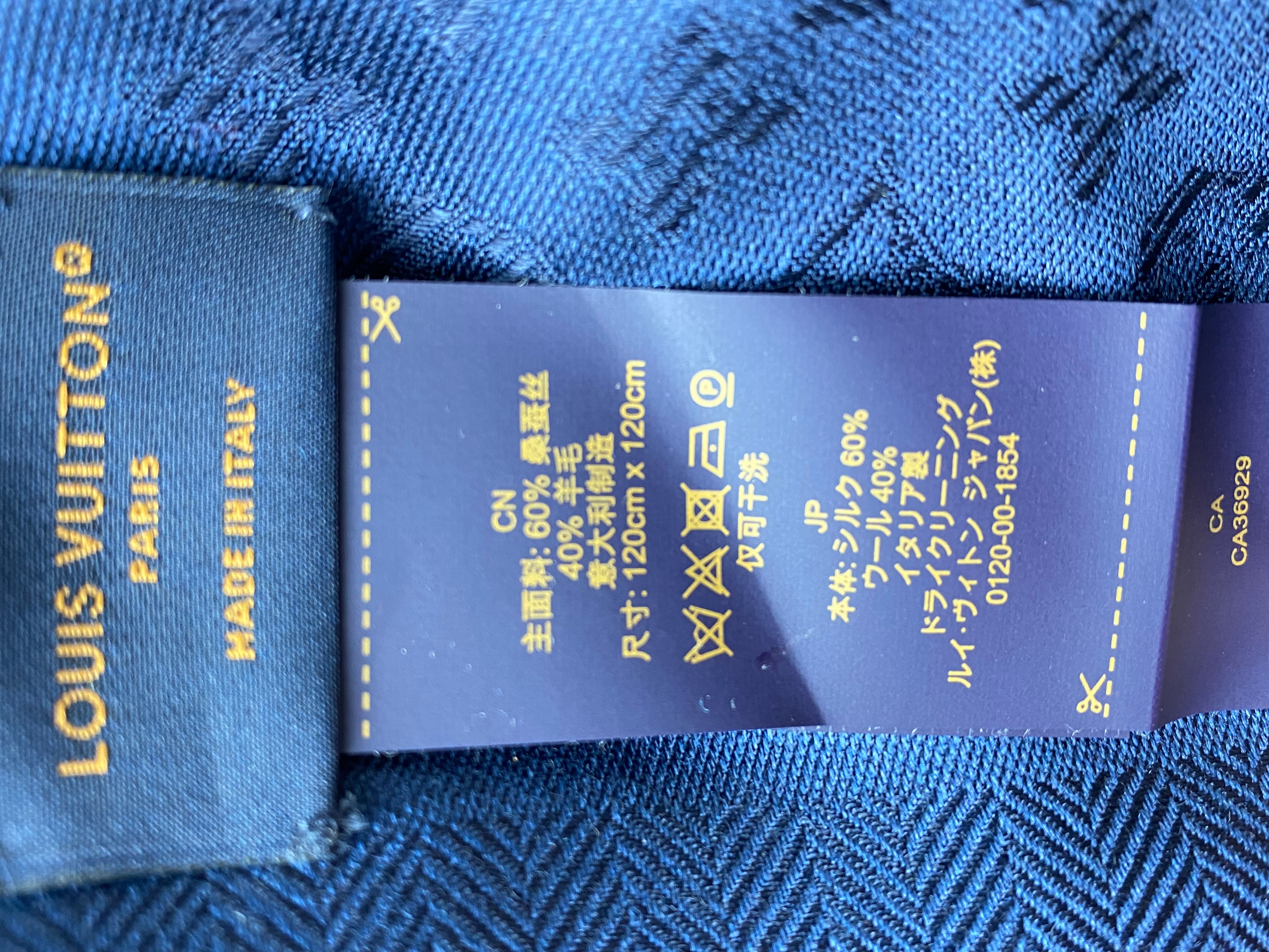 Louis Vuitton Navy Blue Monogram Evermore Shawl-Shawl-Louis Vuitton-The Closet Egypt
