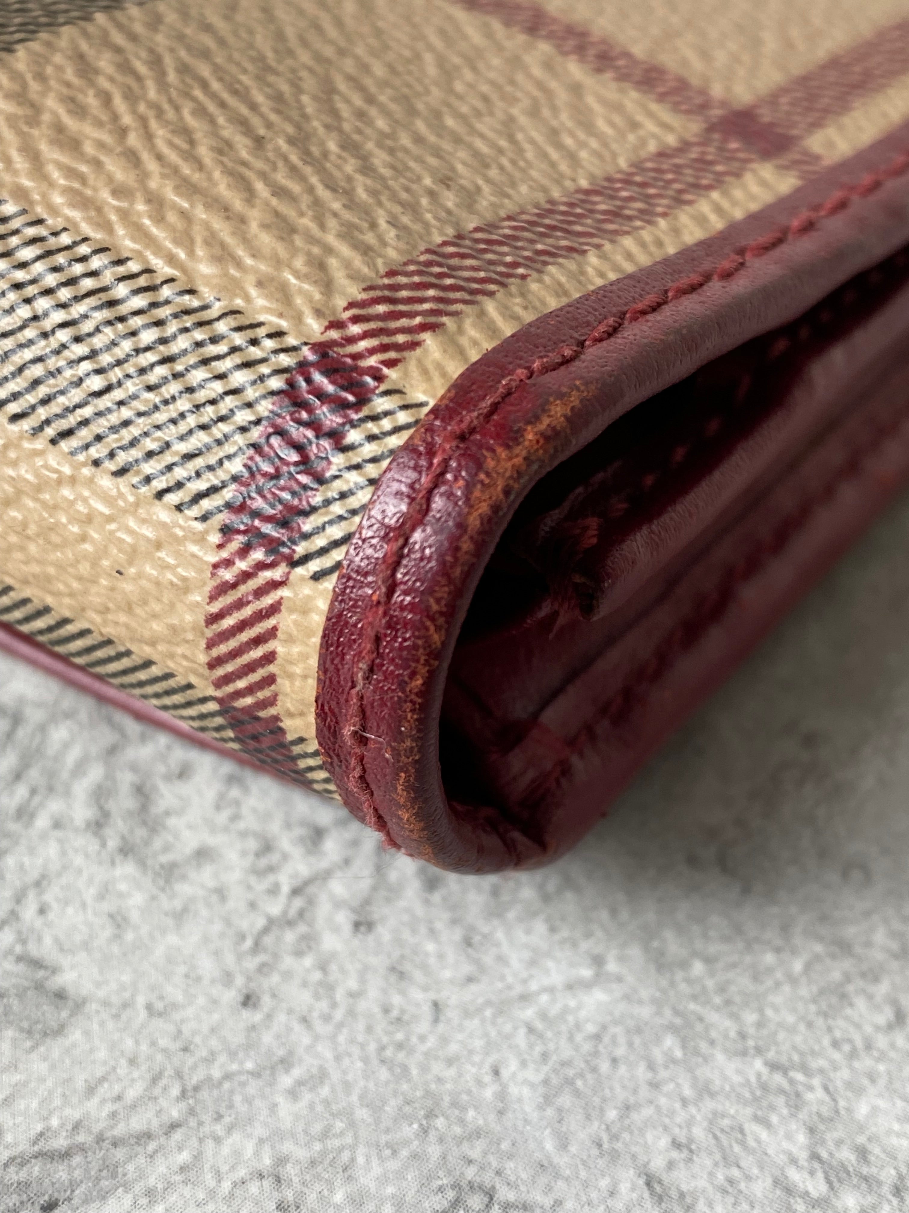 Burberry Red Haymarket Flap Long Wallet-wallet-Burberry-The Closet Egypt