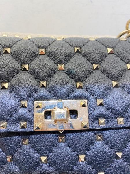 Valentino Black Spike Rockstud Tote Bag-handbag-Valentino-The Closet Egypt