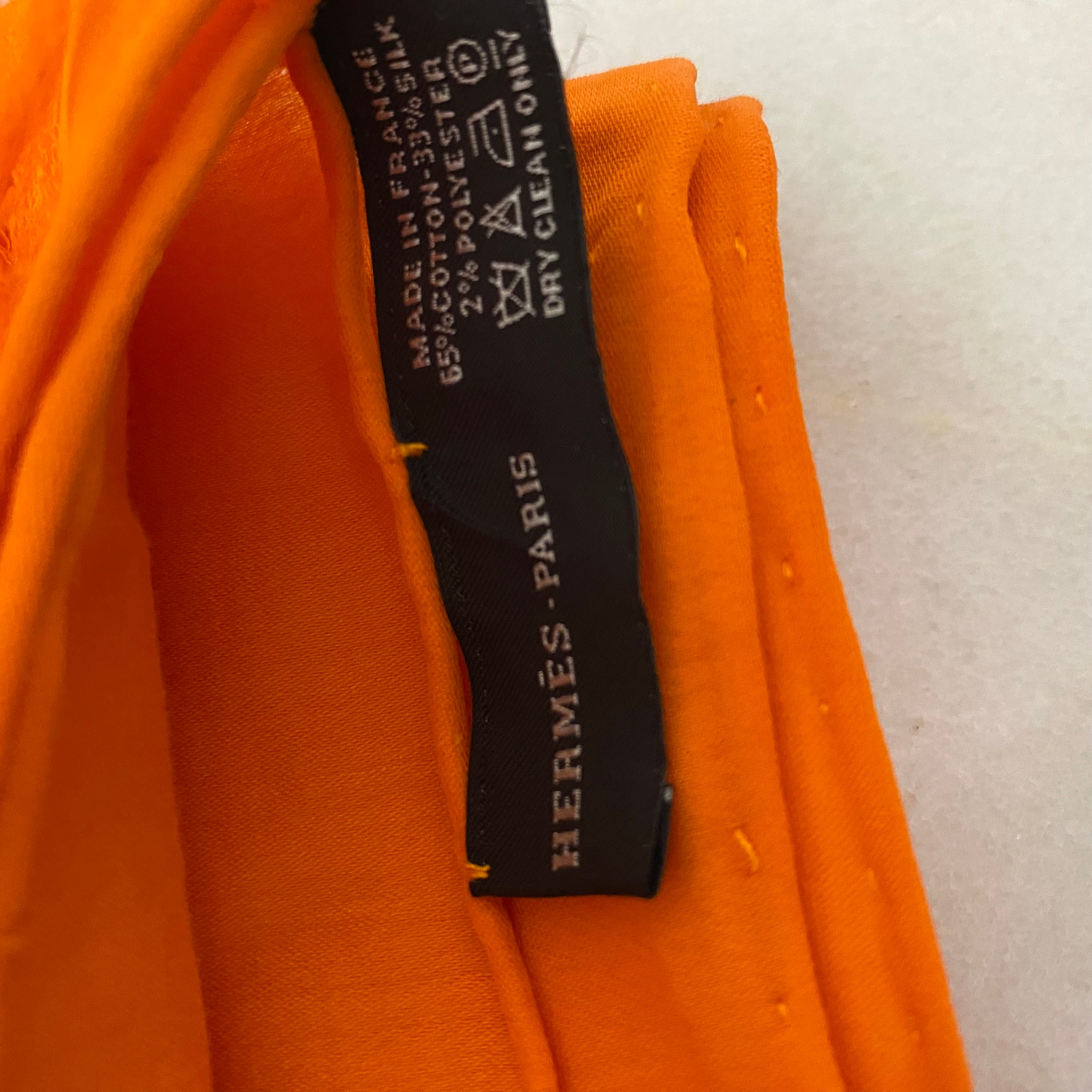 Hermes Bicolor Cotton-Silk Long Scarf-Scarf-Hermes-The Closet Egypt