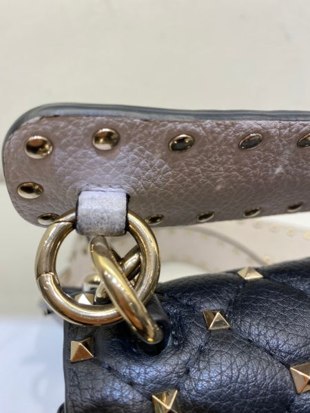 Valentino Black Spike Rockstud Tote Bag-handbag-Valentino-The Closet Egypt