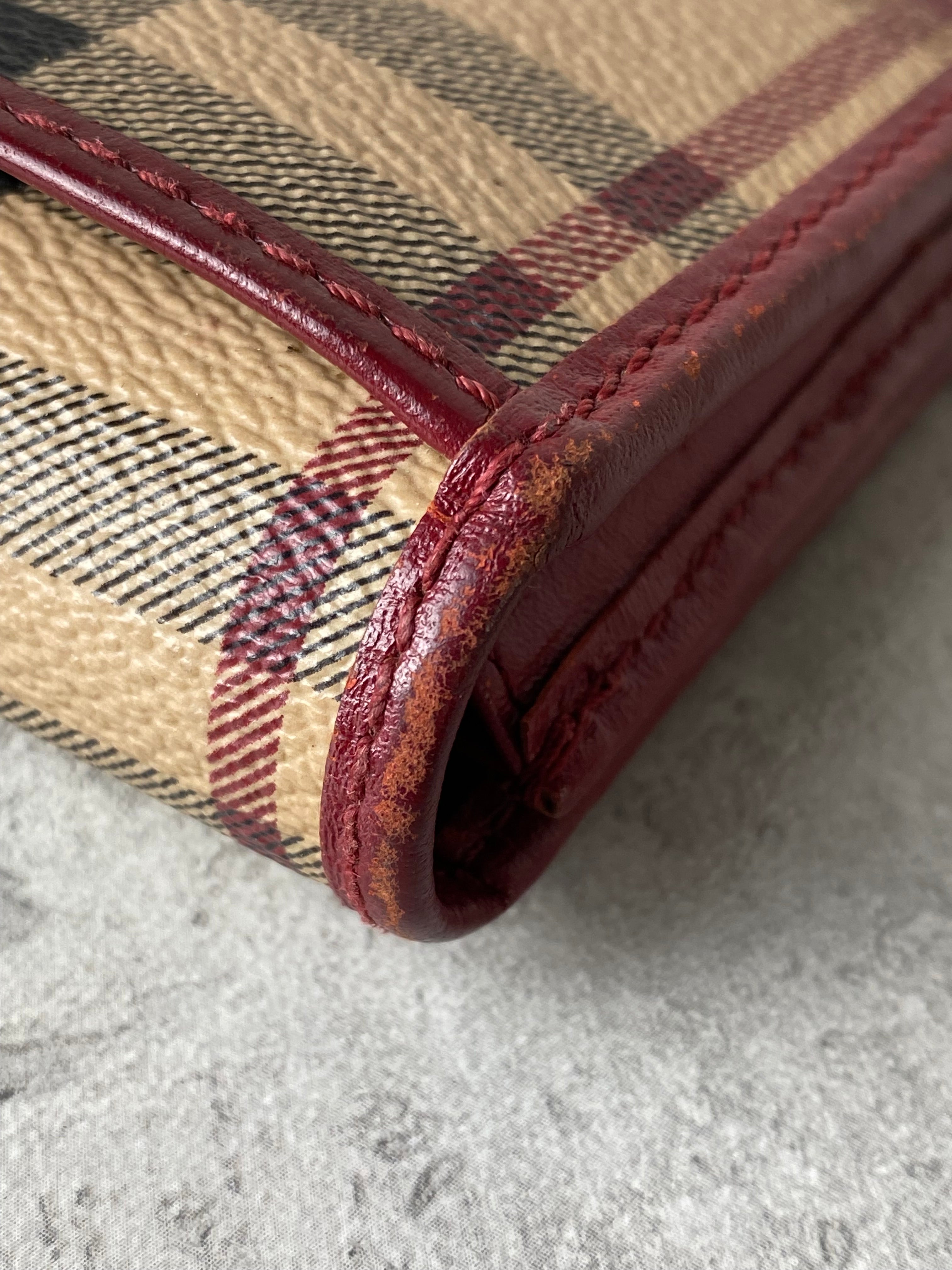 Burberry Red Haymarket Flap Long Wallet-wallet-Burberry-The Closet Egypt