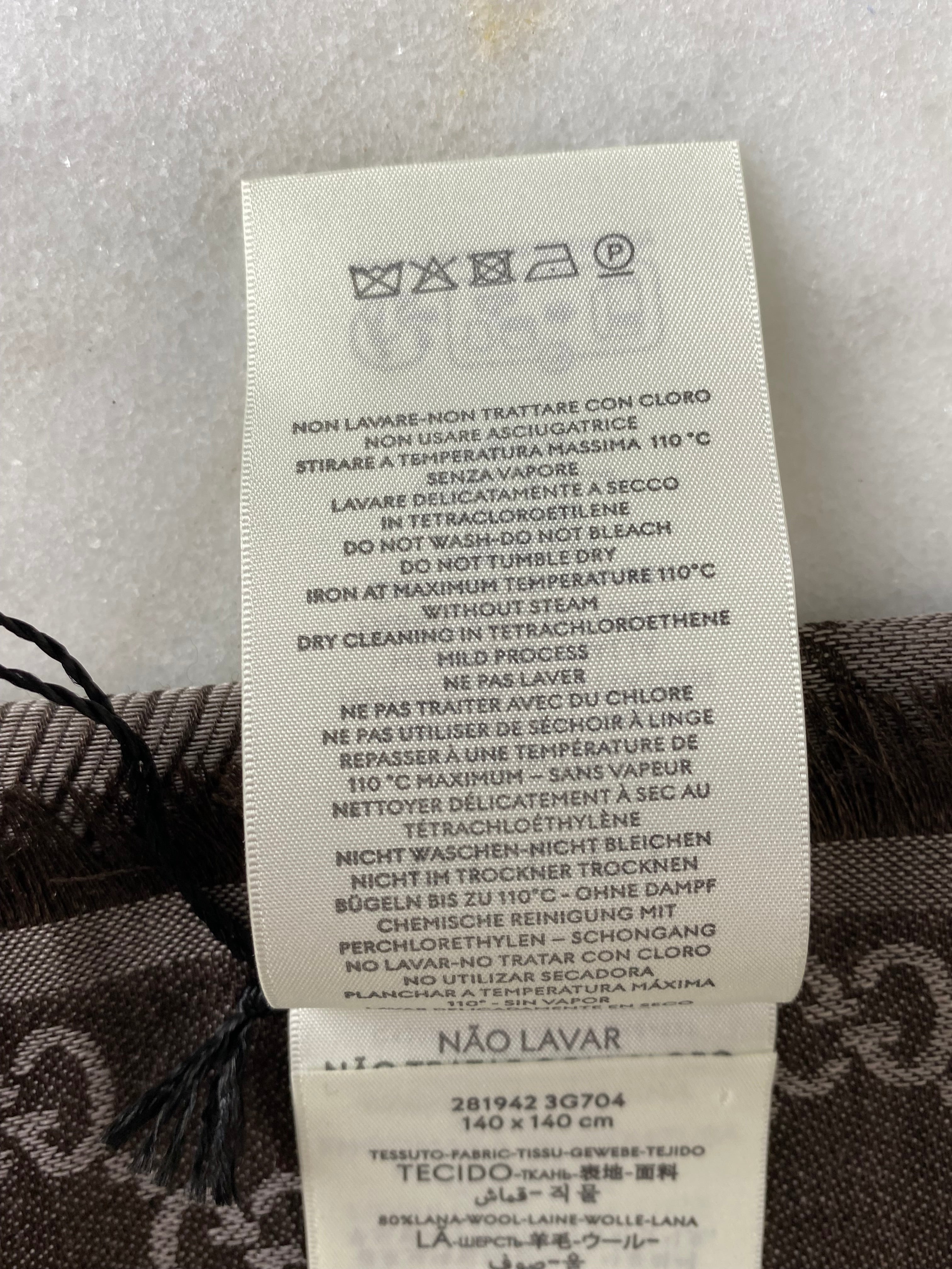 Gucci Dark Brown GG Scarf-Scarf-Gucci-The Closet Egypt