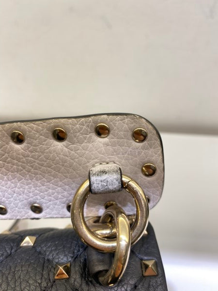 Valentino Black Spike Rockstud Tote Bag-handbag-Valentino-The Closet Egypt