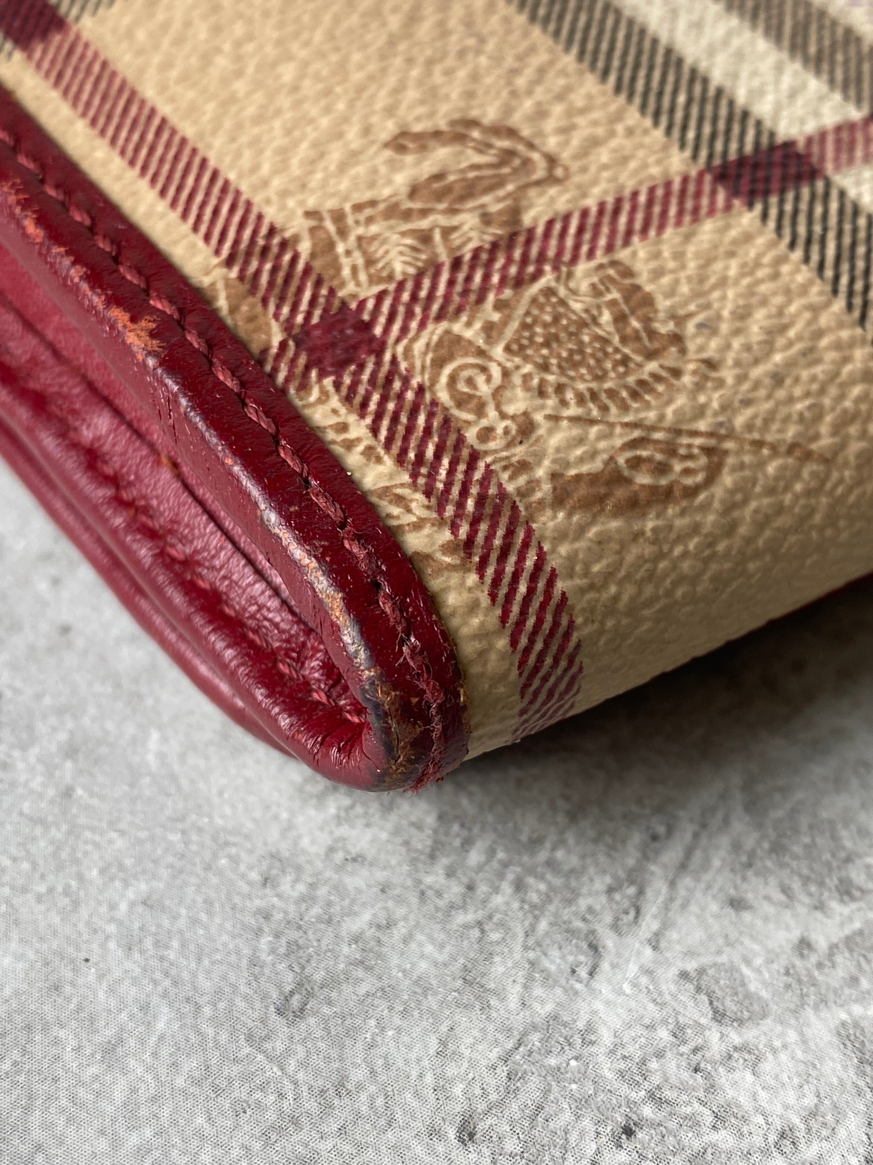 Burberry Red Haymarket Flap Long Wallet-wallet-Burberry-The Closet Egypt