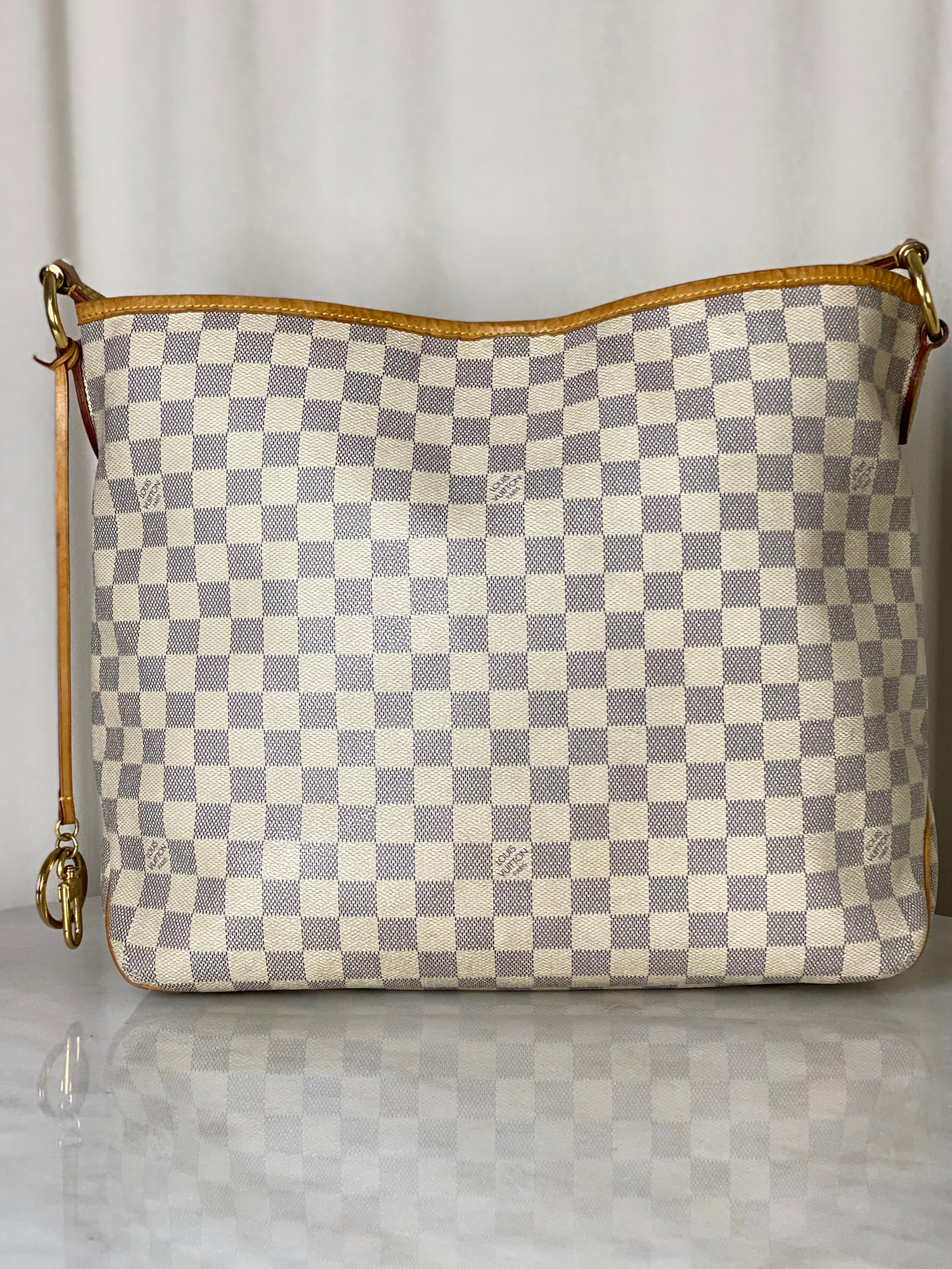 Louis Vuitton Damier Azur Delightful Top Handle Bag W/ Bag Charm