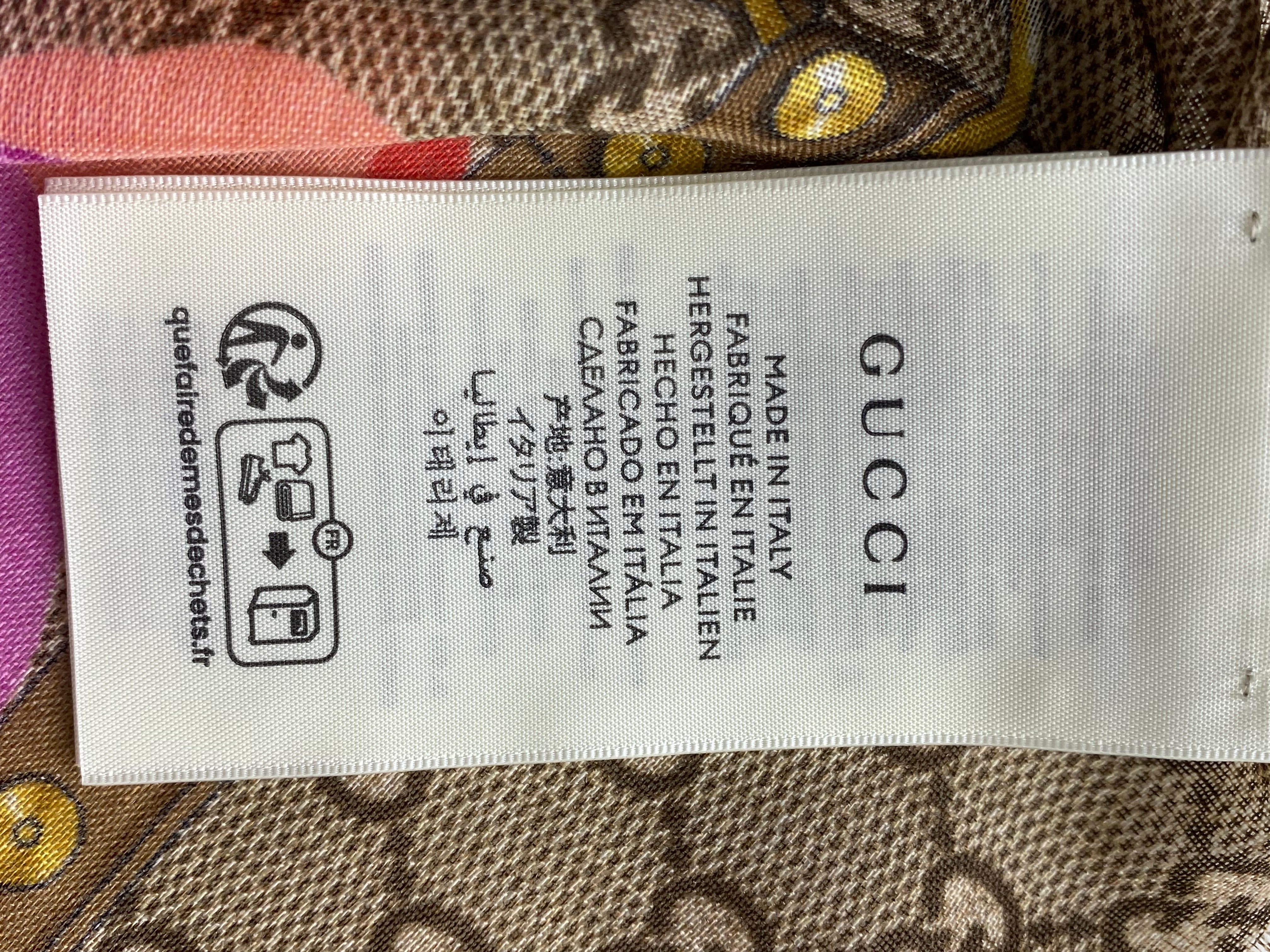 Gucci Tricolor GG Floral Scarf-Scarf-Gucci-The Closet Egypt