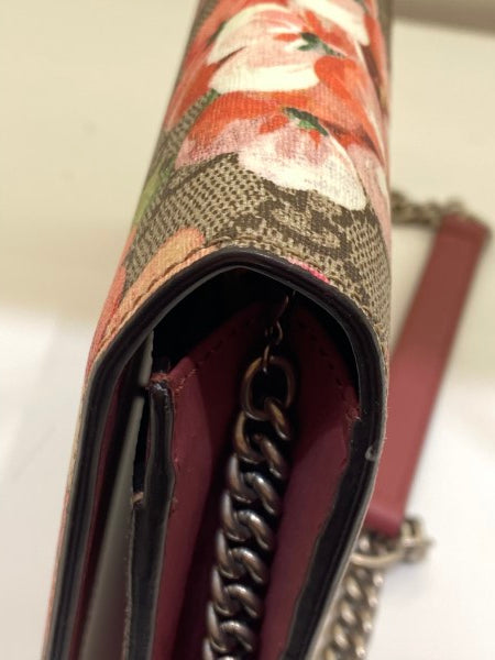 Gucci Bicolor GG Monogram Blooms Chain Wallet-Wallet Chain-Gucci-The Closet Egypt