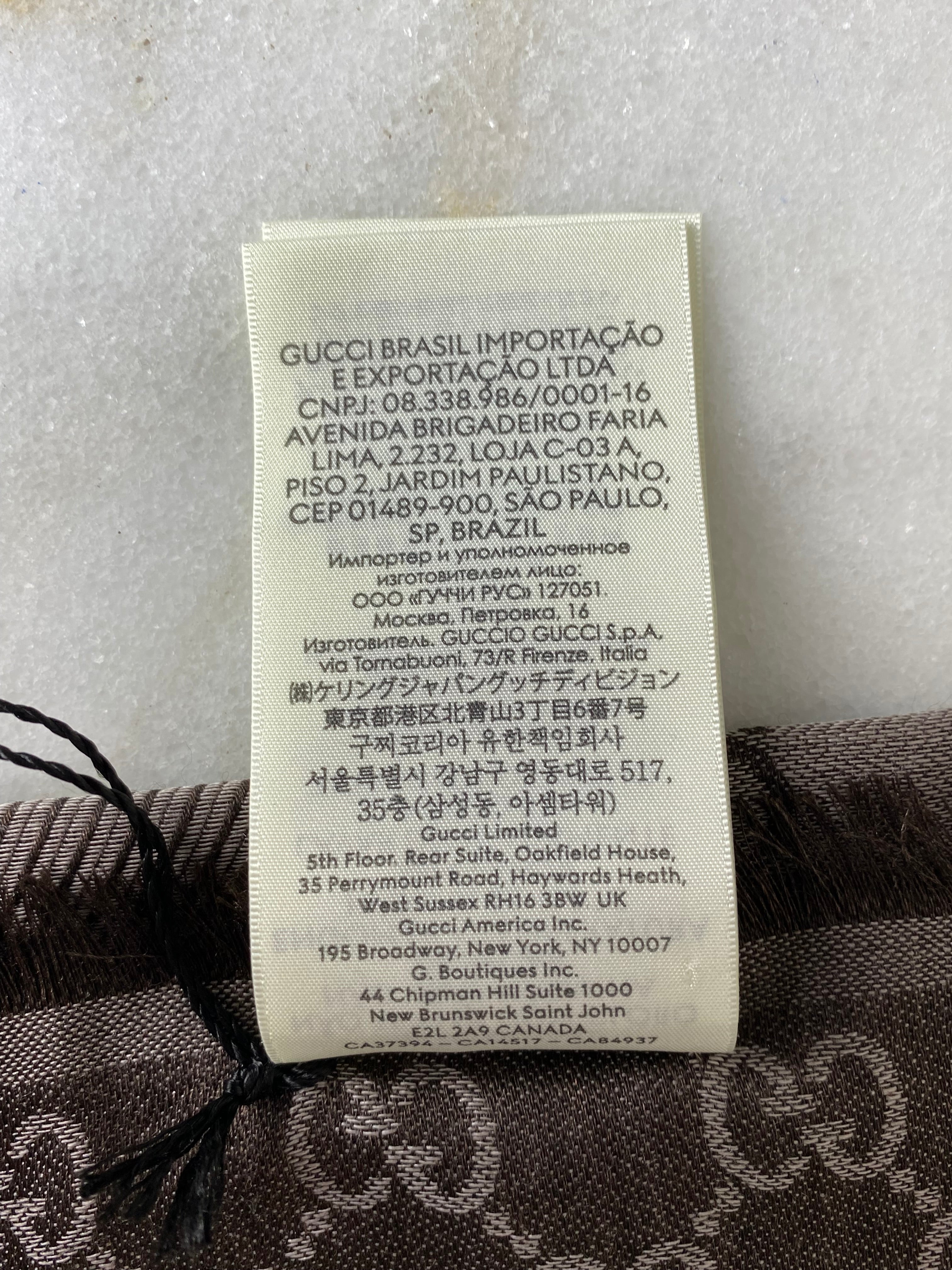 Gucci Dark Brown GG Scarf-Scarf-Gucci-The Closet Egypt