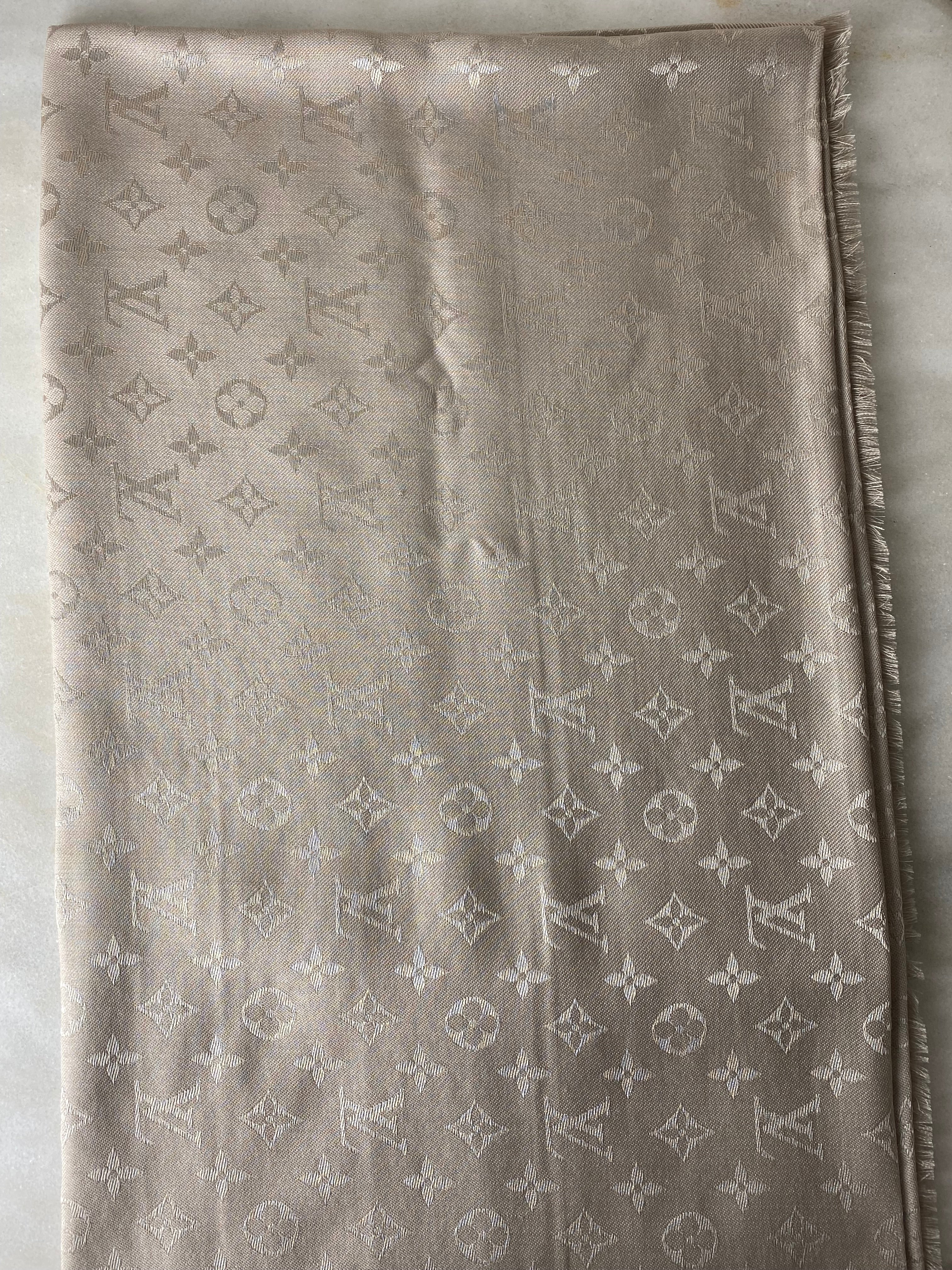 Louis Vuitton Beige Monogram Scarf-Scarf-Louis Vuitton-The Closet Egypt