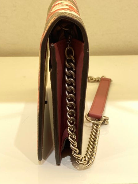 Gucci Bicolor GG Monogram Blooms Chain Wallet-Wallet Chain-Gucci-The Closet Egypt