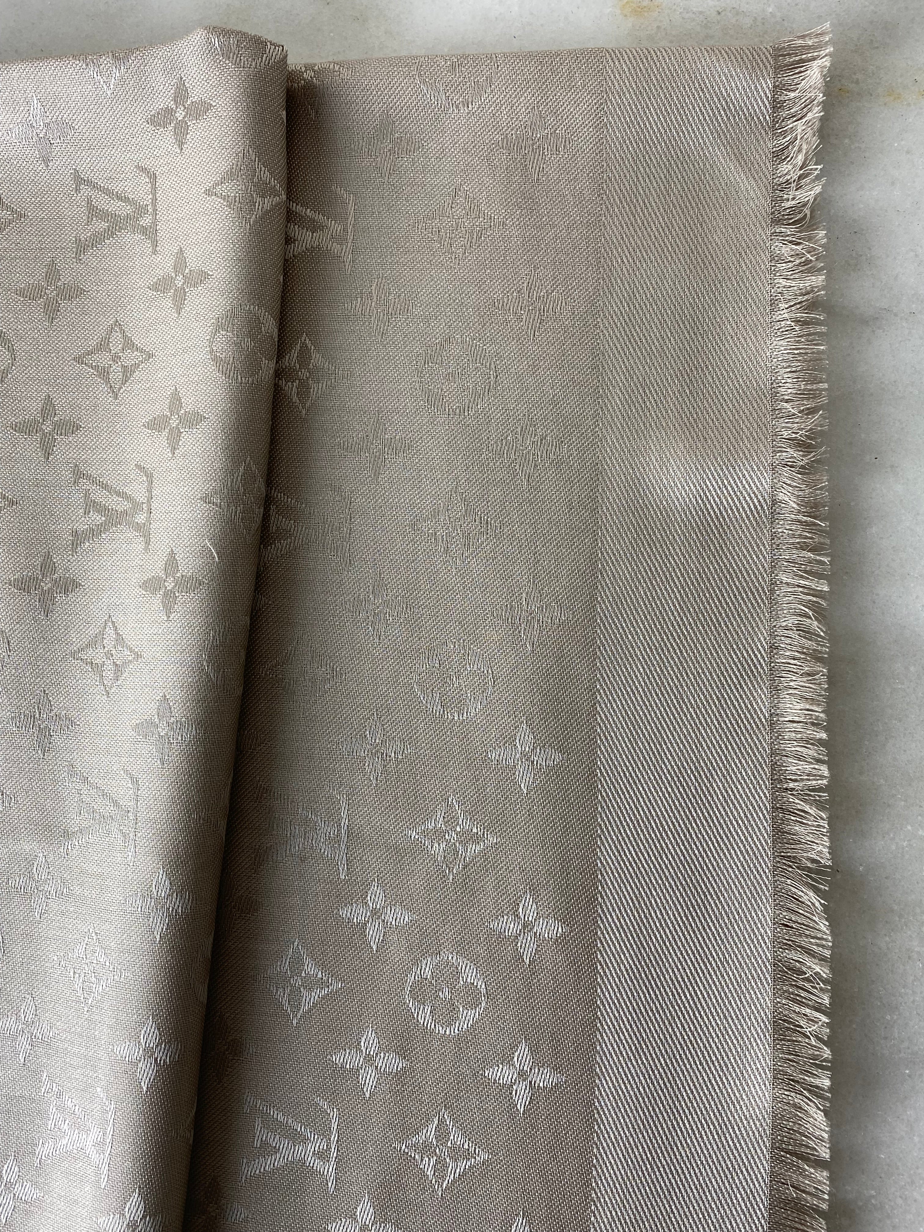 Louis Vuitton Beige Monogram Scarf-Scarf-Louis Vuitton-The Closet Egypt