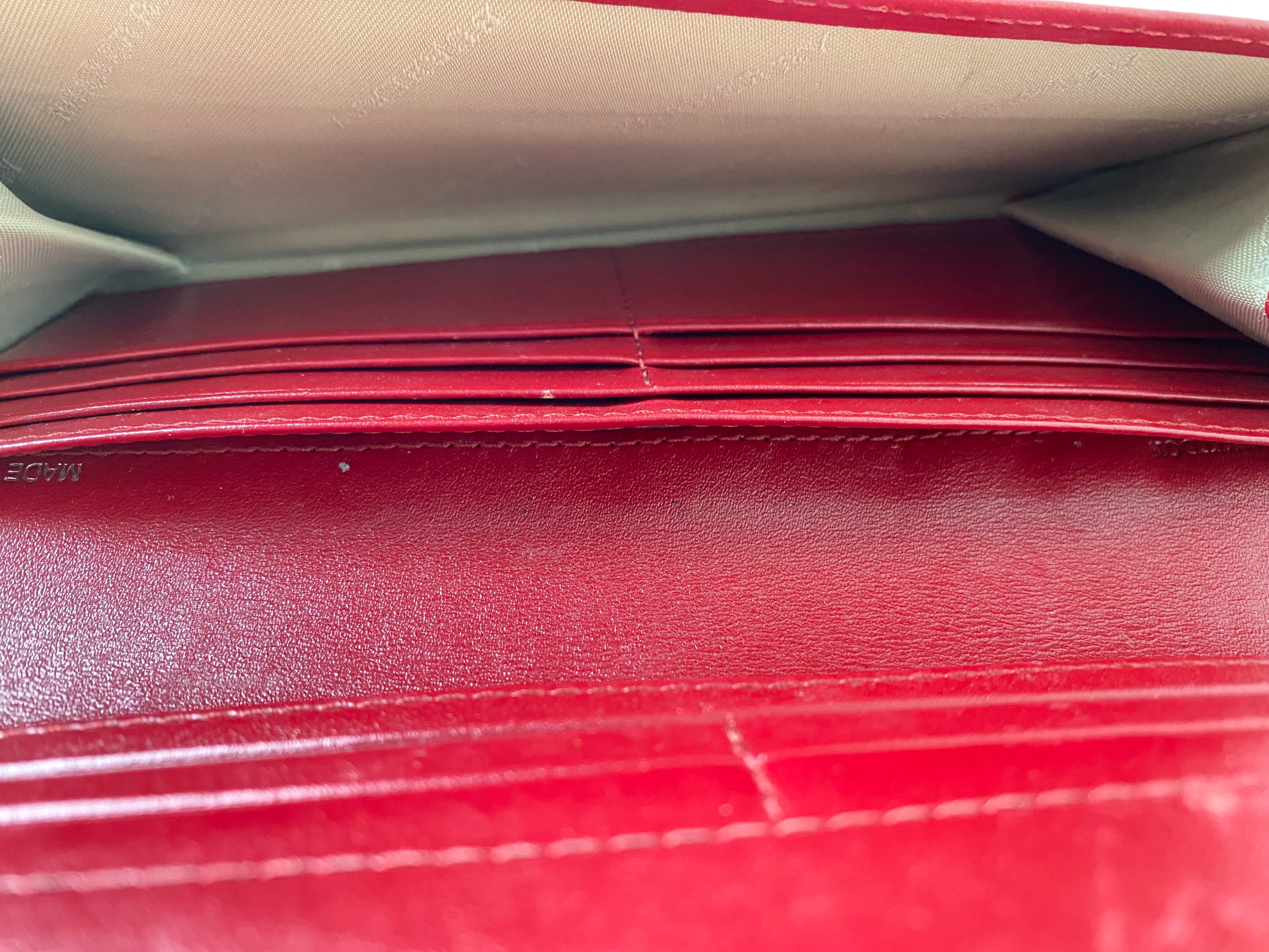 Burberry Red Haymarket Flap Long Wallet-wallet-Burberry-The Closet Egypt
