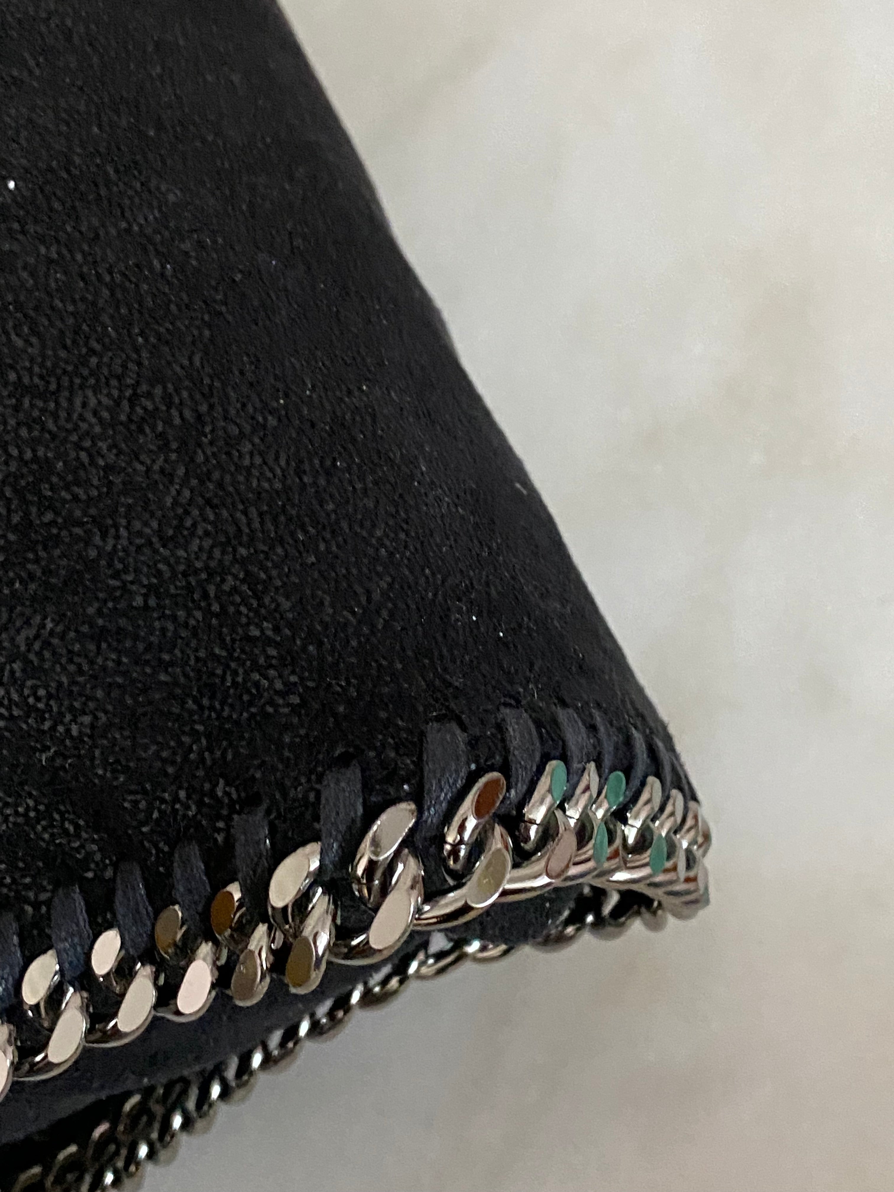 Stella Mccartney Black Falabella Medium Bag W/ Chain