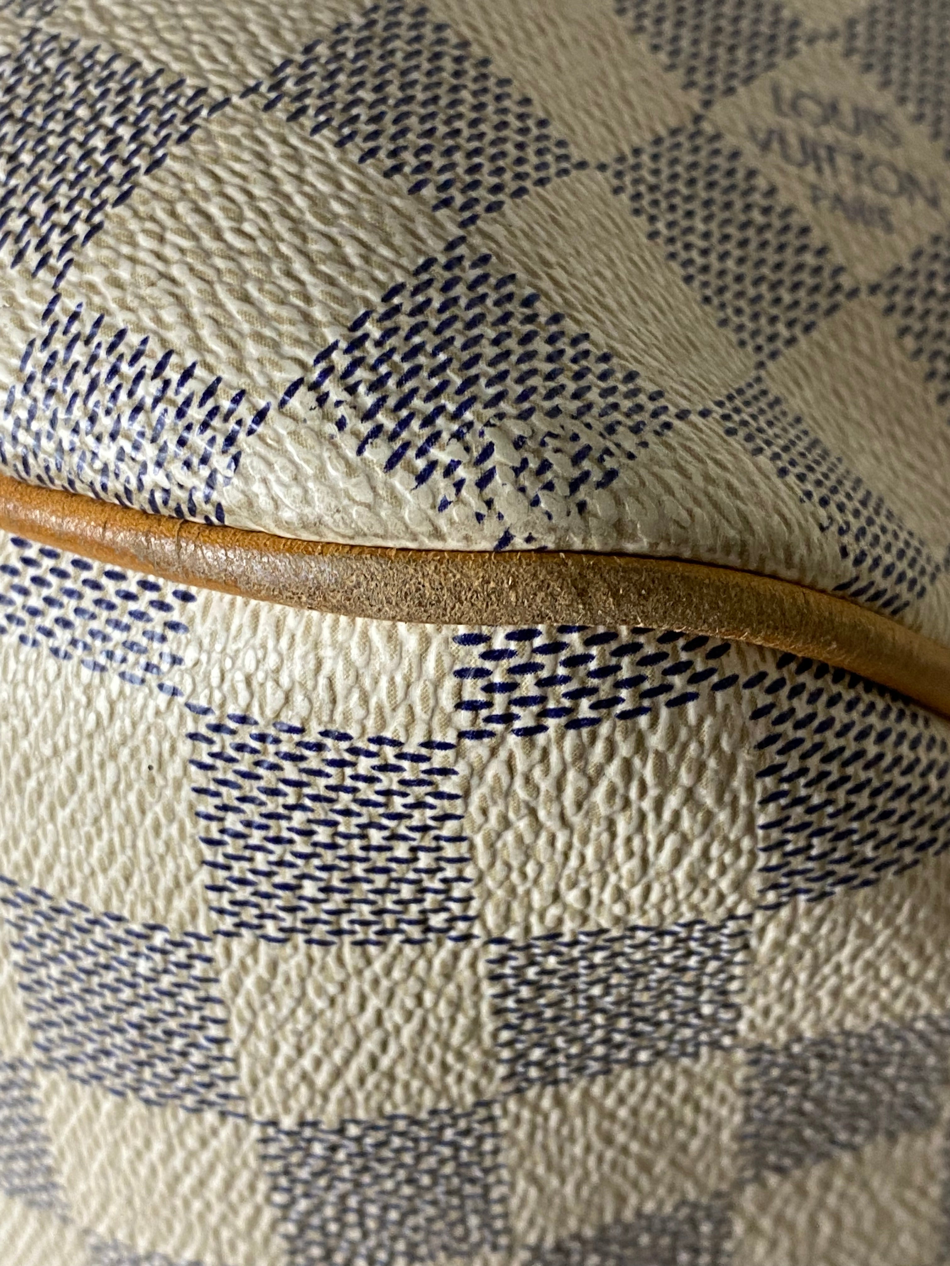 Louis Vuitton Damier Azur Delightful Top Handle Bag W/ Bag Charm