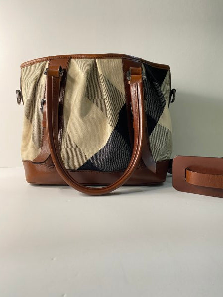 Burberry Tricolor Mega Check Lowry Tote Bag-handbag-Burberry-The Closet Egypt