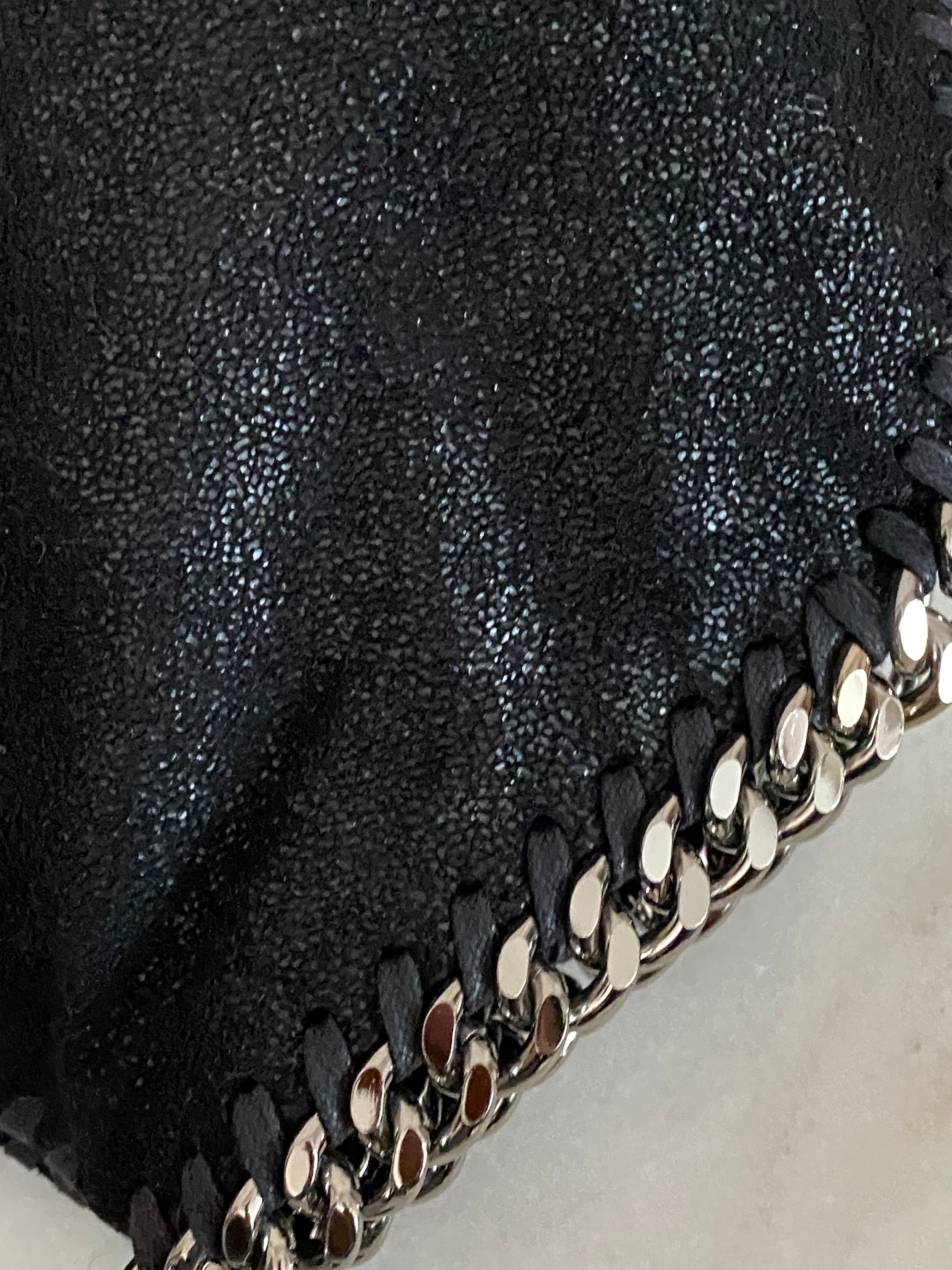 Stella Mccartney Black Falabella Medium Bag W/ Chain