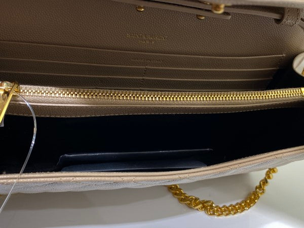 YSL Nude Envelope Wallet on Chain-Wallet Chain-YSL-The Closet Egypt