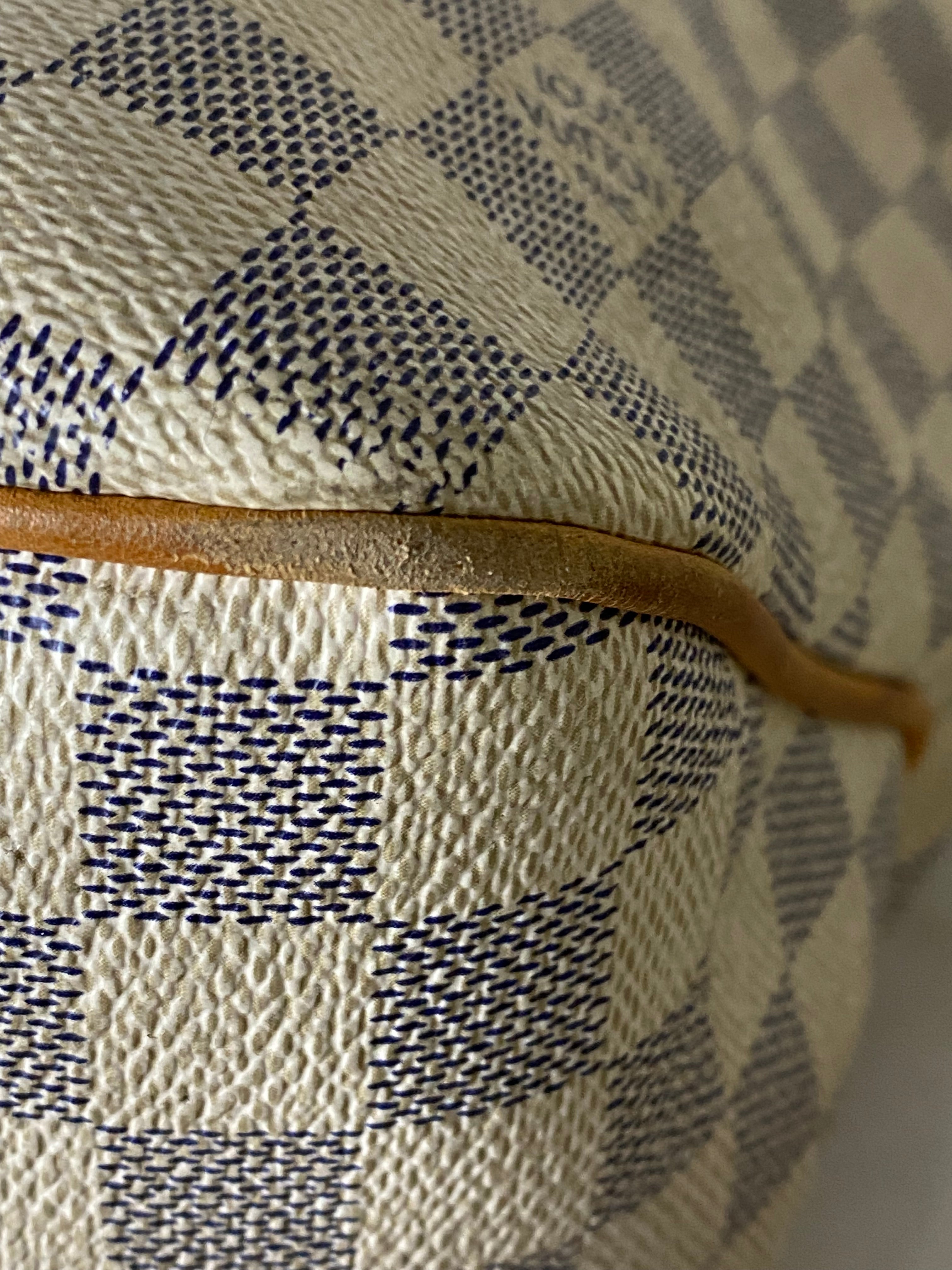 Louis Vuitton Damier Azur Delightful Top Handle Bag W/ Bag Charm
