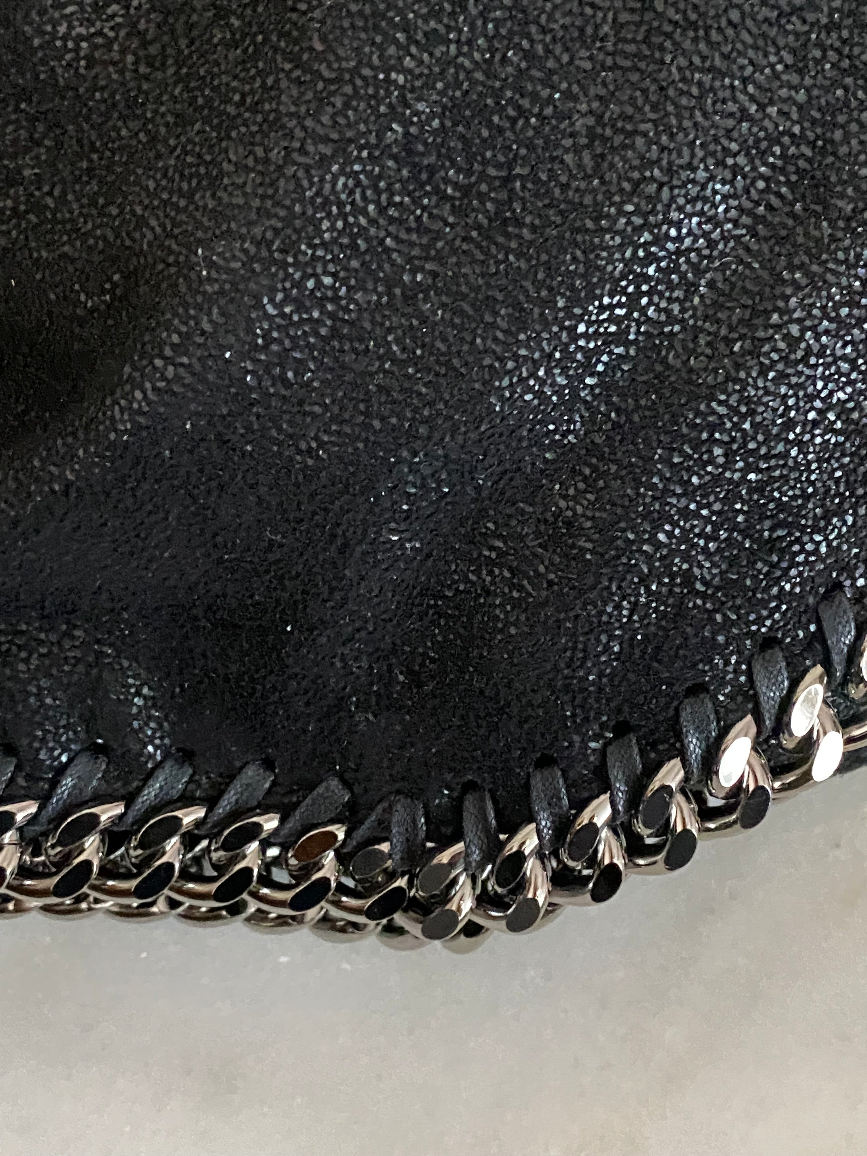 Stella Mccartney Black Falabella Medium Bag W/ Chain