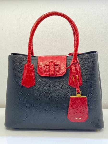 Prada Bicolor Galleria Tote Bag-handbag-Prada-The Closet Egypt
