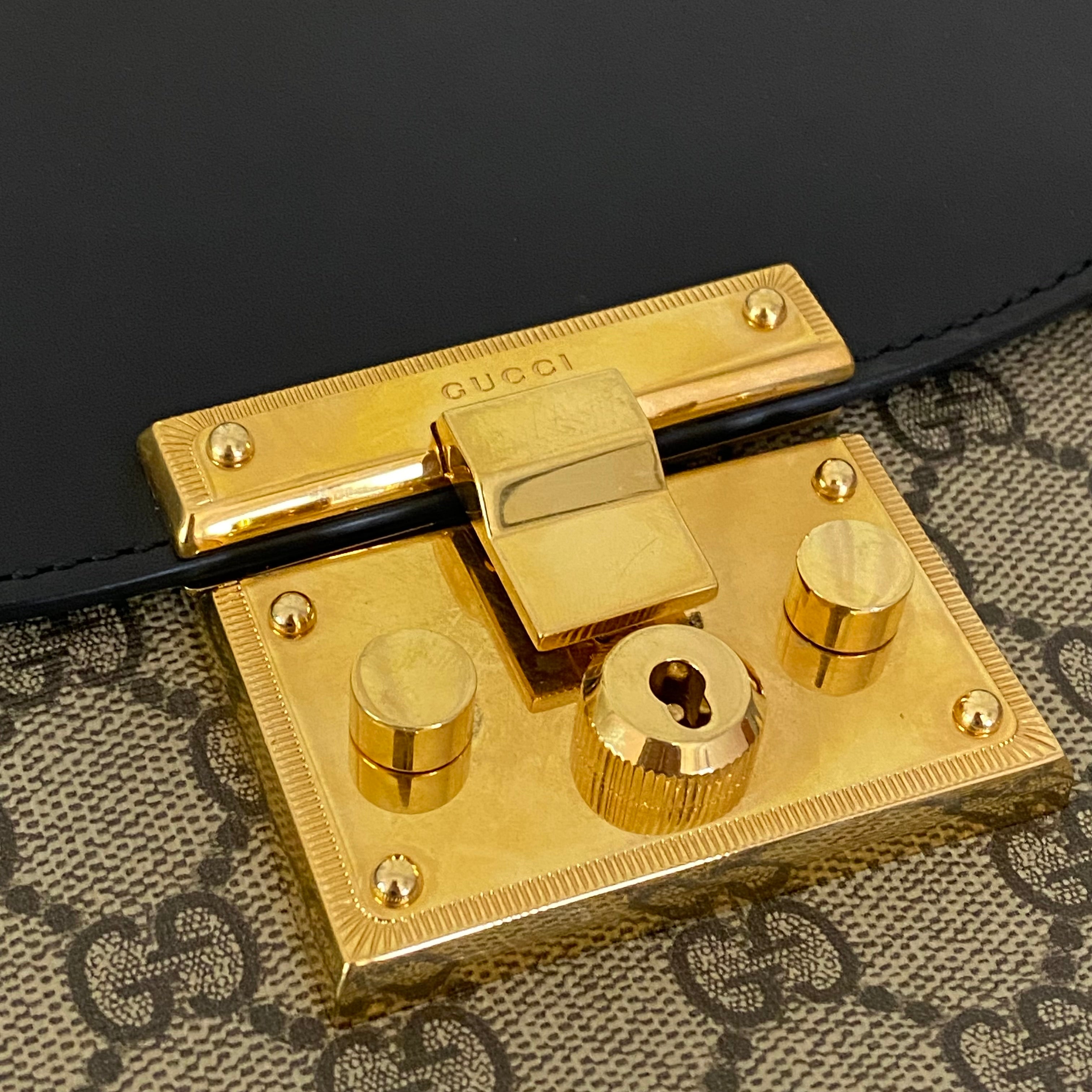 Gucci Tricolor GG Padlock Bag W/ Canvas Strap-handbag-Gucci-The Closet Egypt