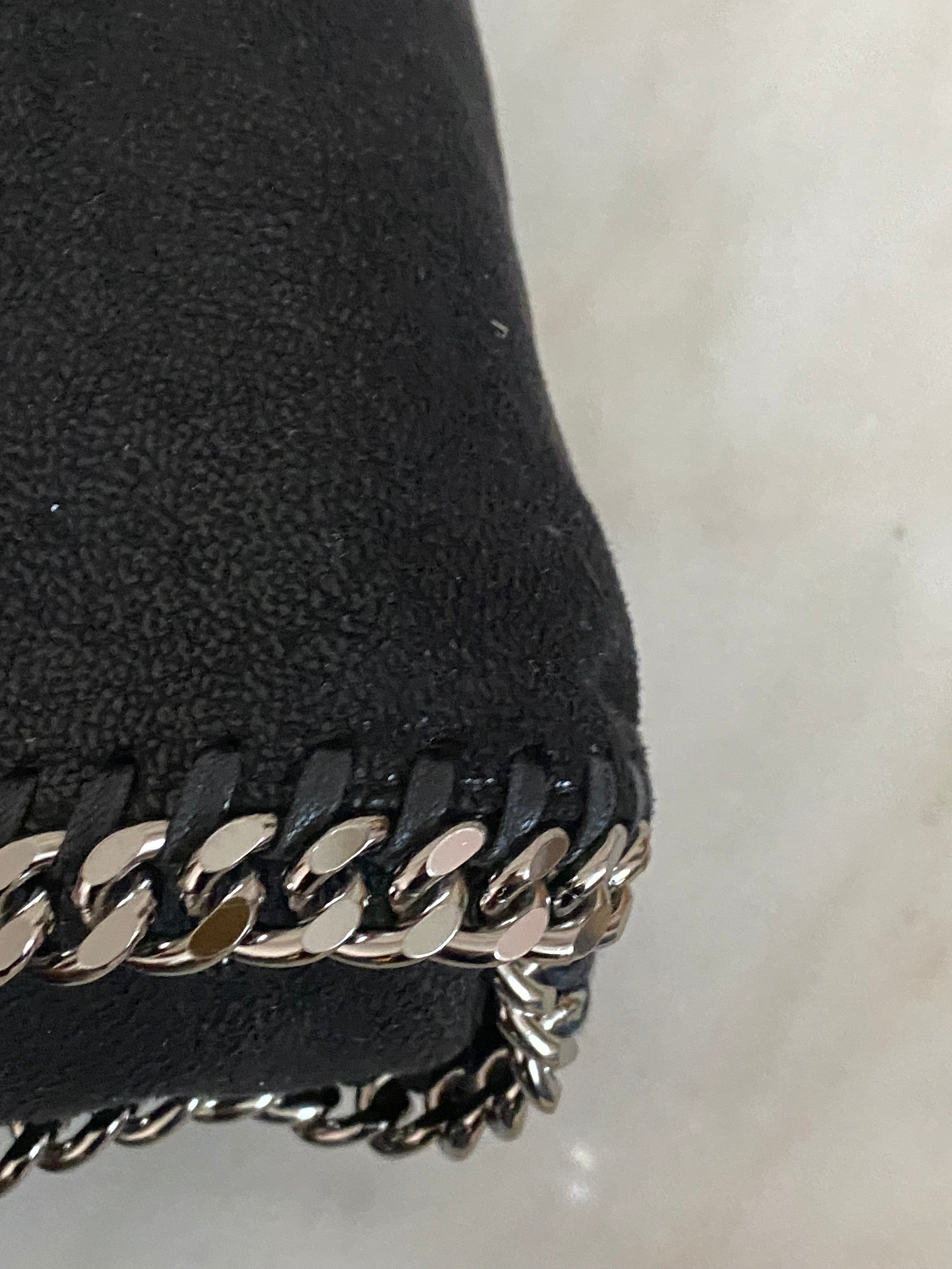 Stella Mccartney Black Falabella Medium Bag W/ Chain