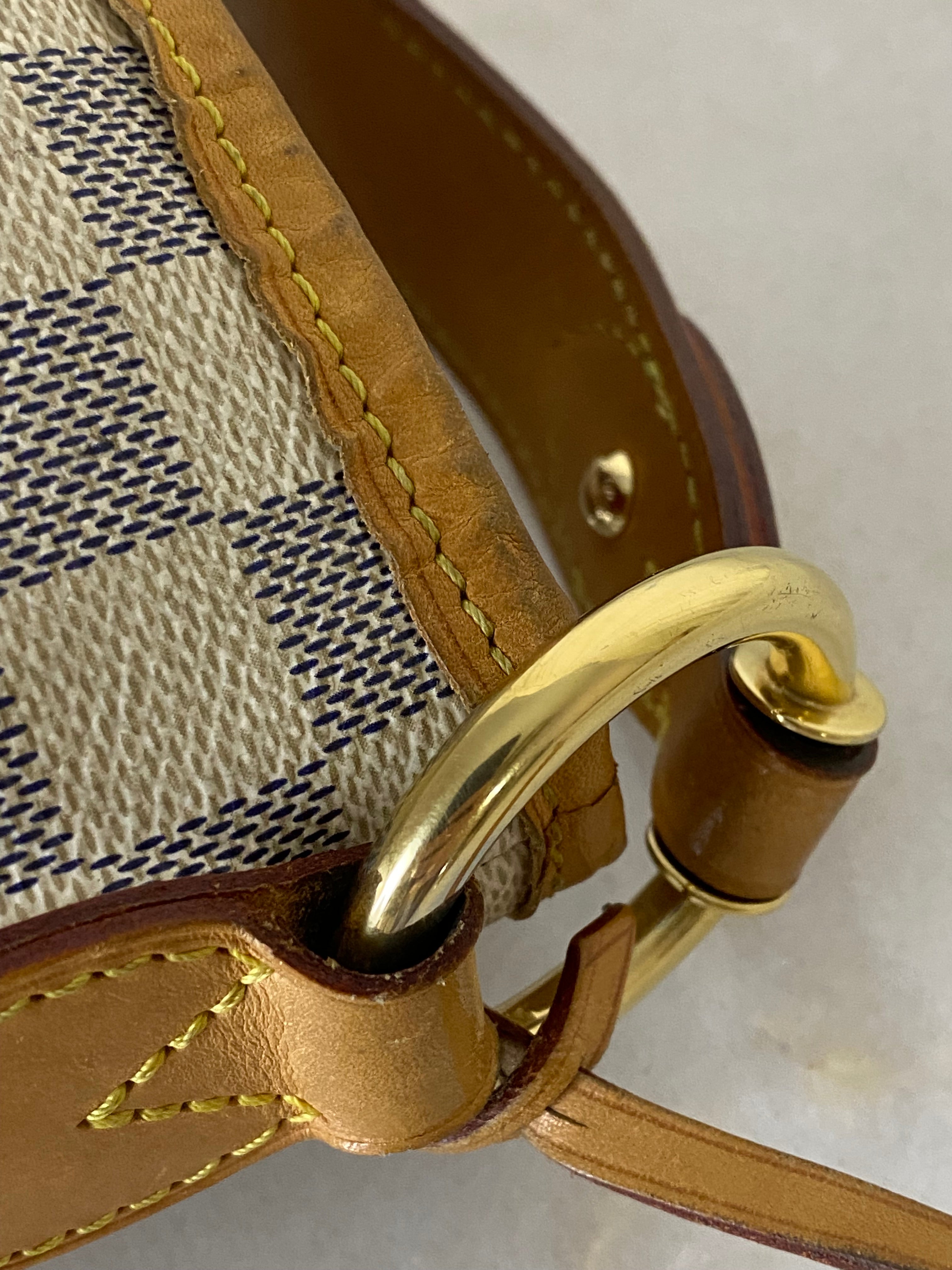 Louis Vuitton Damier Azur Delightful Top Handle Bag W/ Bag Charm