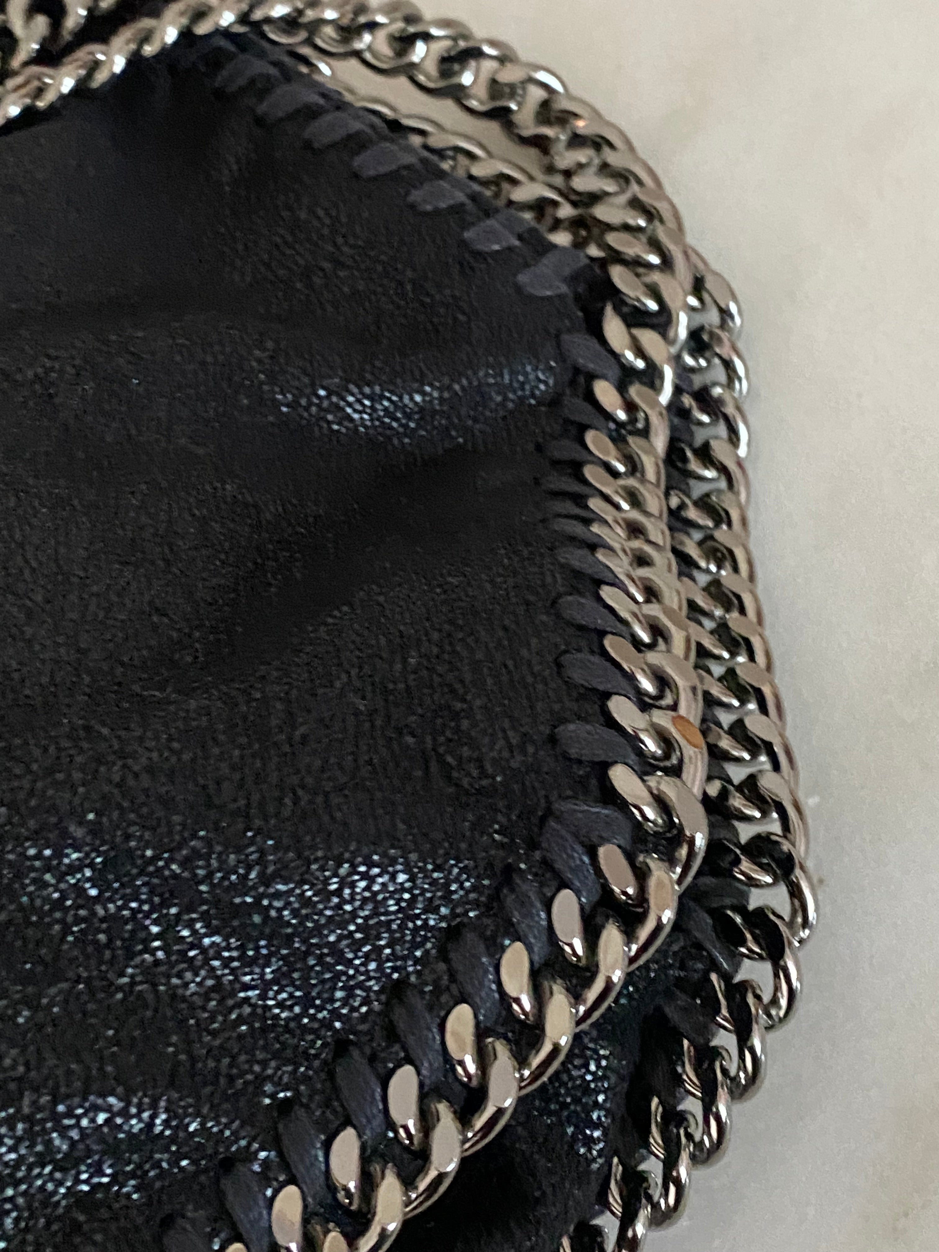 Stella Mccartney Black Falabella Medium Bag W/ Chain