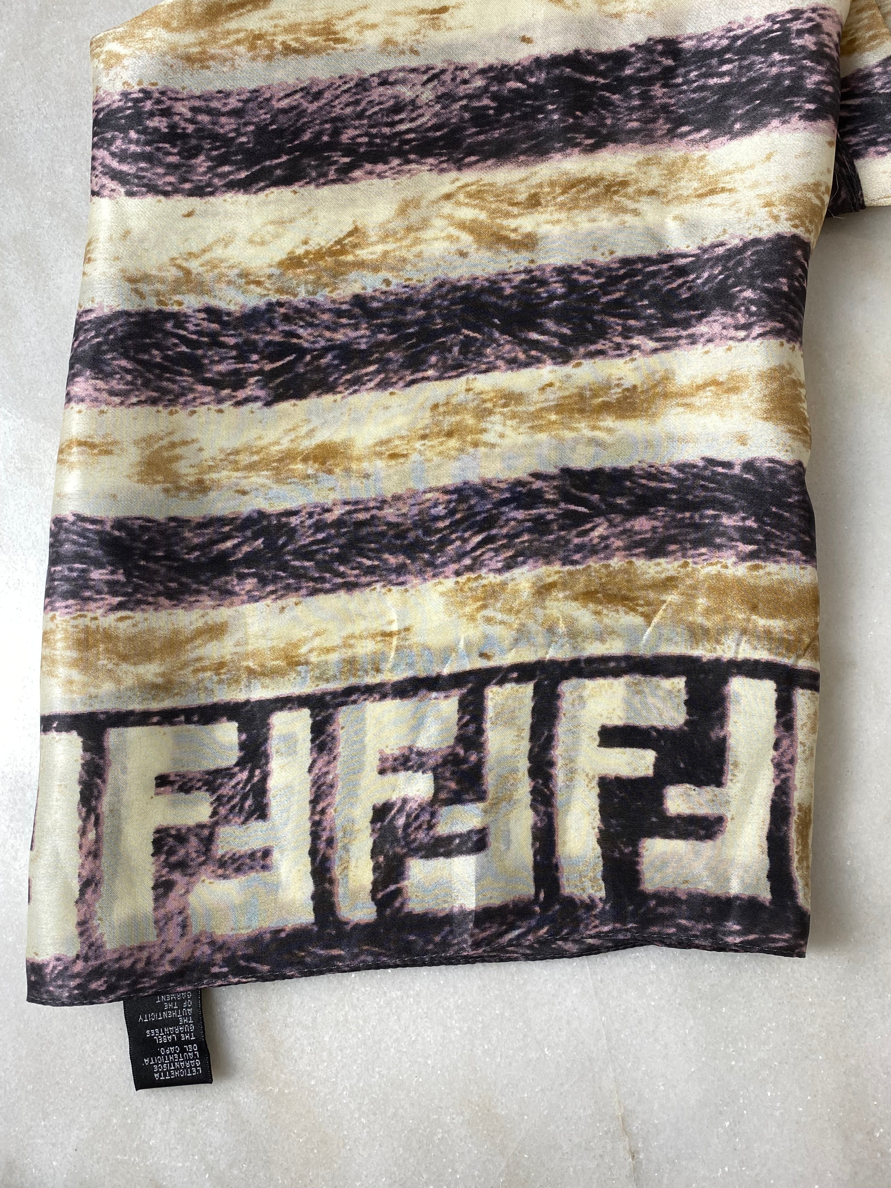 Fendi Multicolor FF Silk Scarf-Scarf-Fendi-The Closet Egypt