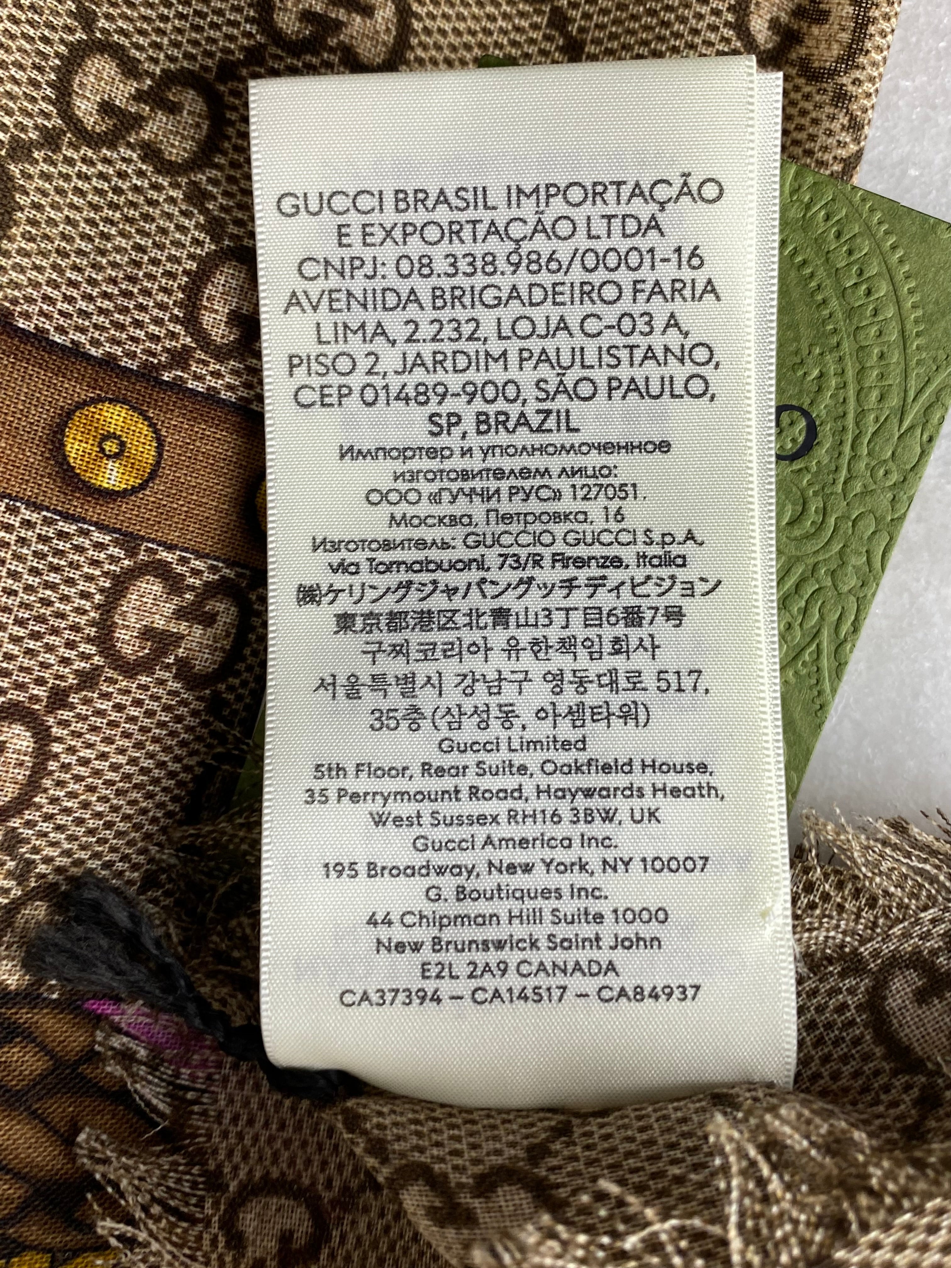 Gucci Bicolor GG Floral Scarf-Scarf-Gucci-The Closet Egypt