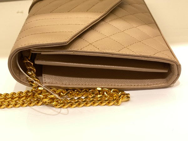 YSL Nude Envelope Wallet on Chain-Wallet Chain-YSL-The Closet Egypt