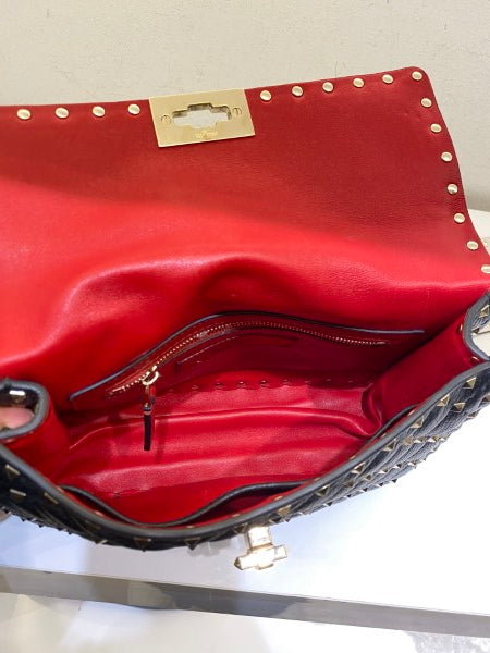 Valentino Black Spike Rockstud Tote Bag-handbag-Valentino-The Closet Egypt