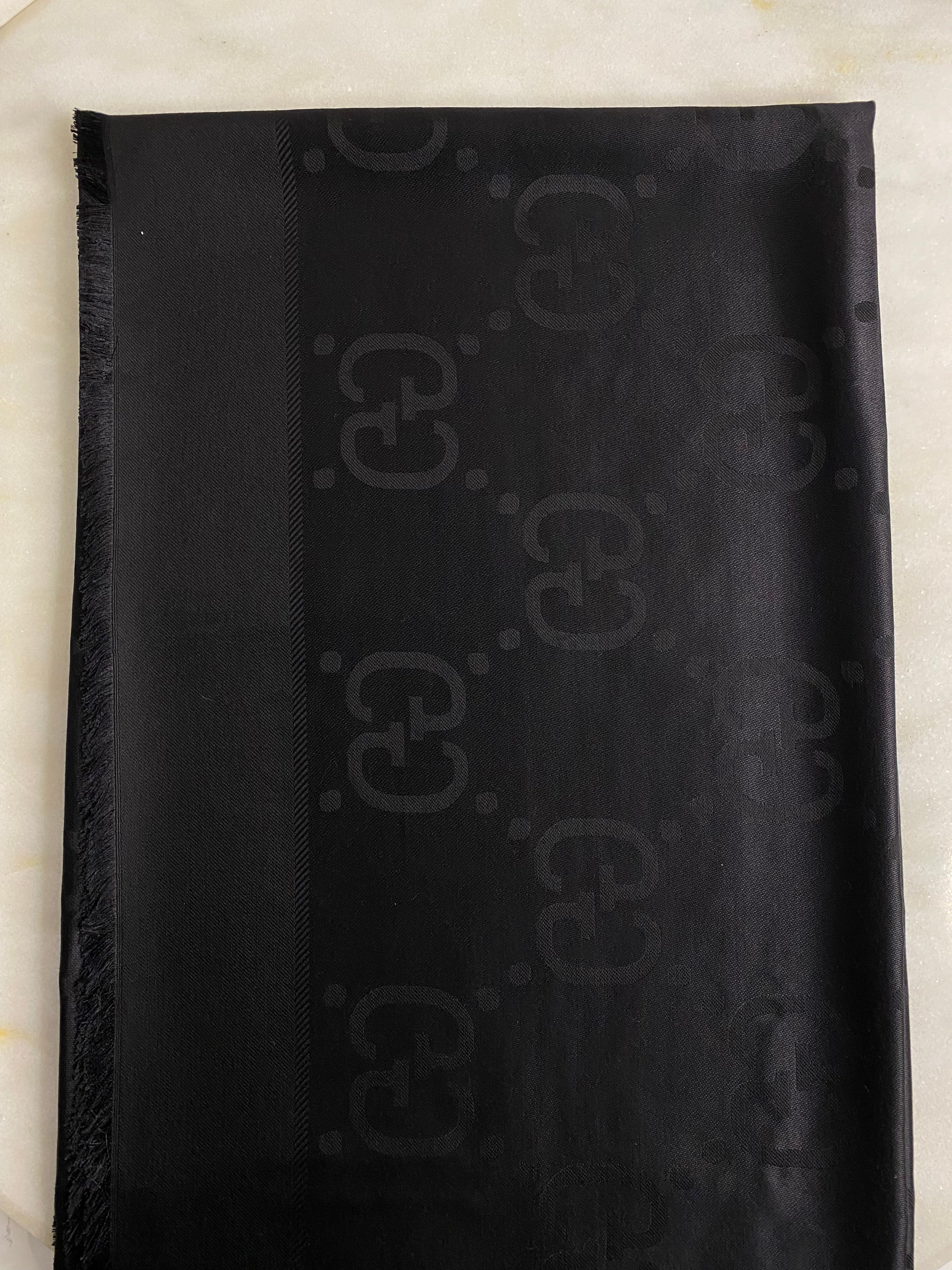 Gucci Black GG Bamboo Scarf