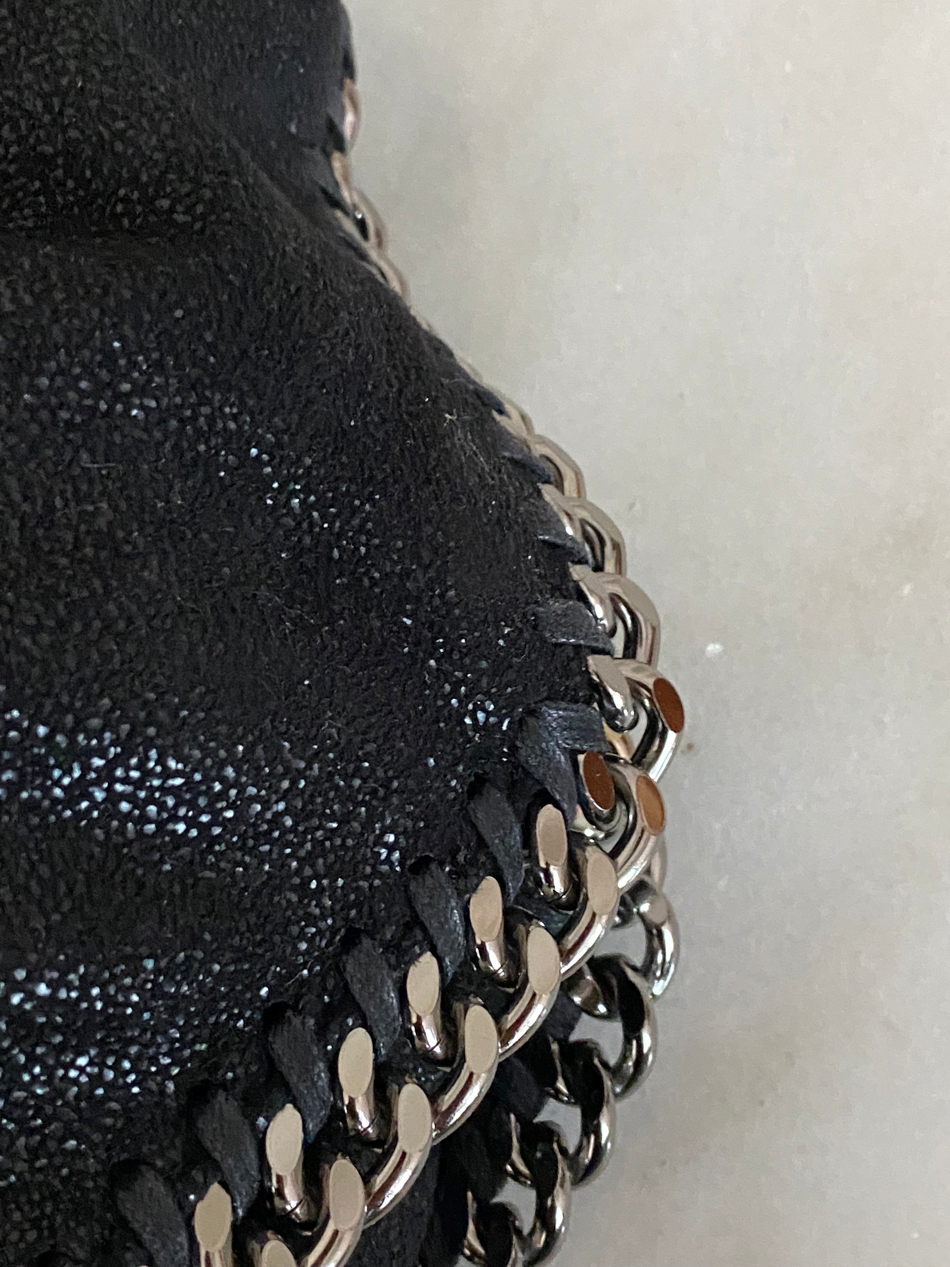 Stella Mccartney Black Falabella Medium Bag W/ Chain