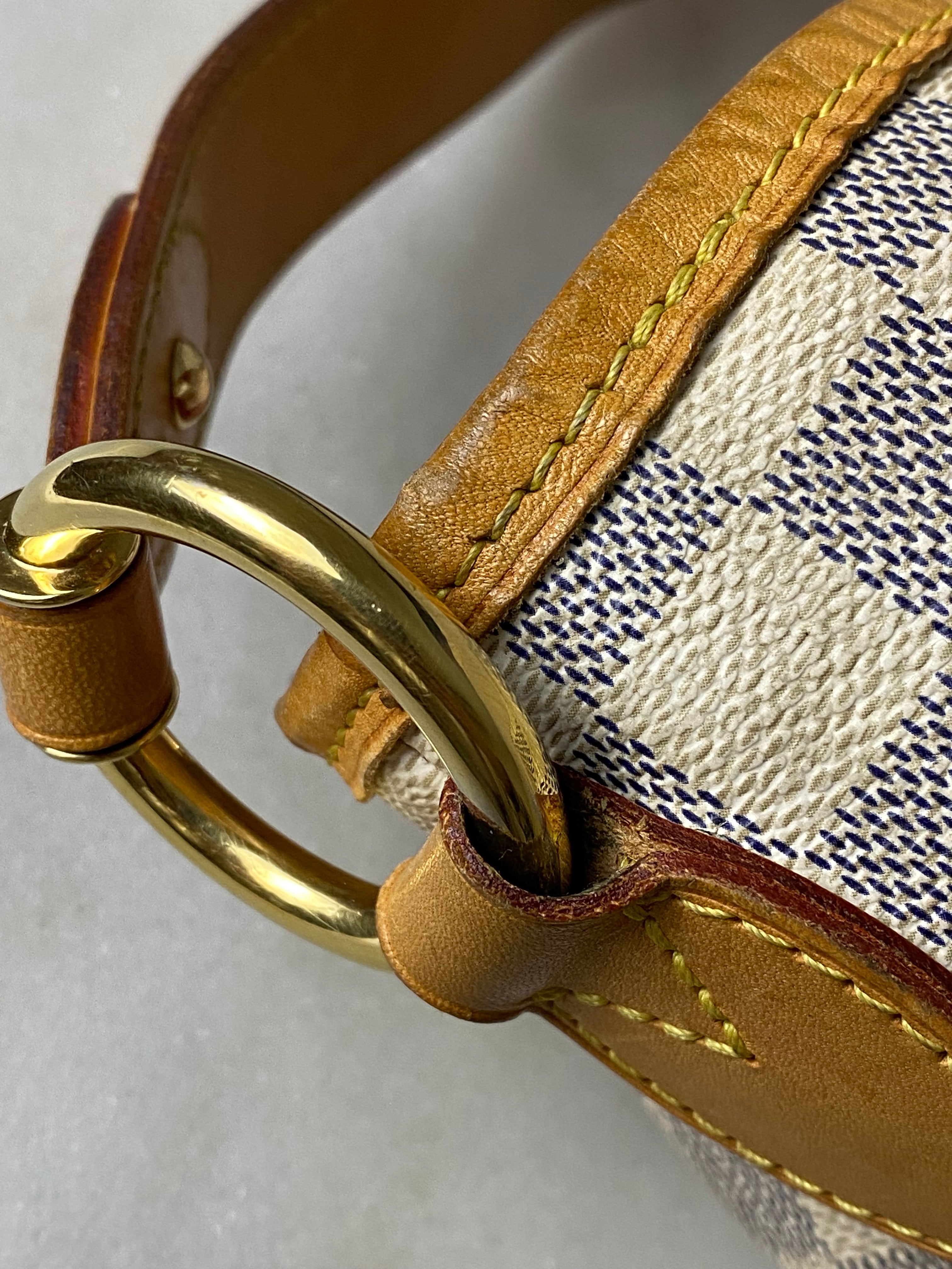 Louis Vuitton Damier Azur Delightful Top Handle Bag W/ Bag Charm